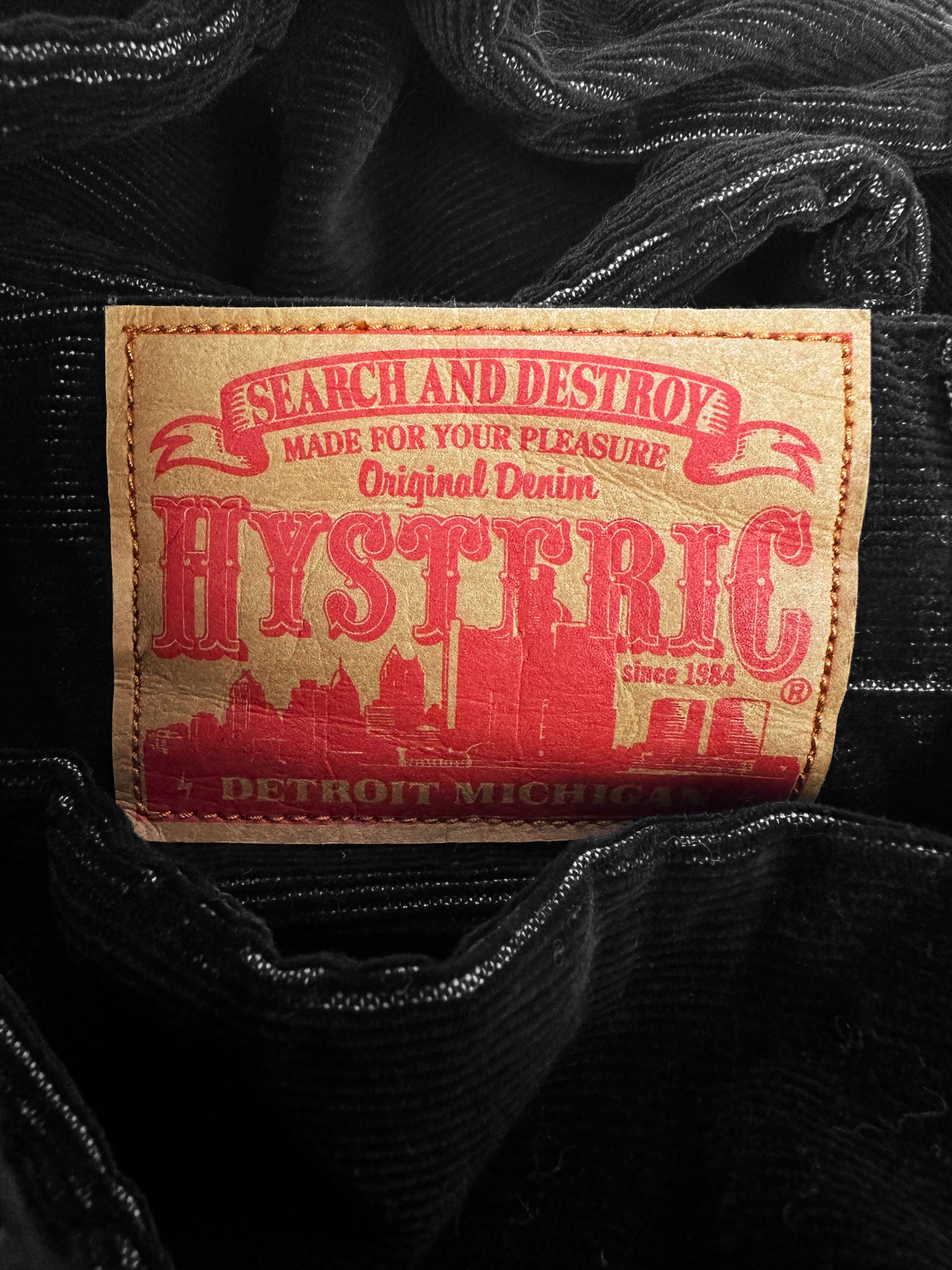 00s Hysteric Glamour Black Corduroy Pants
