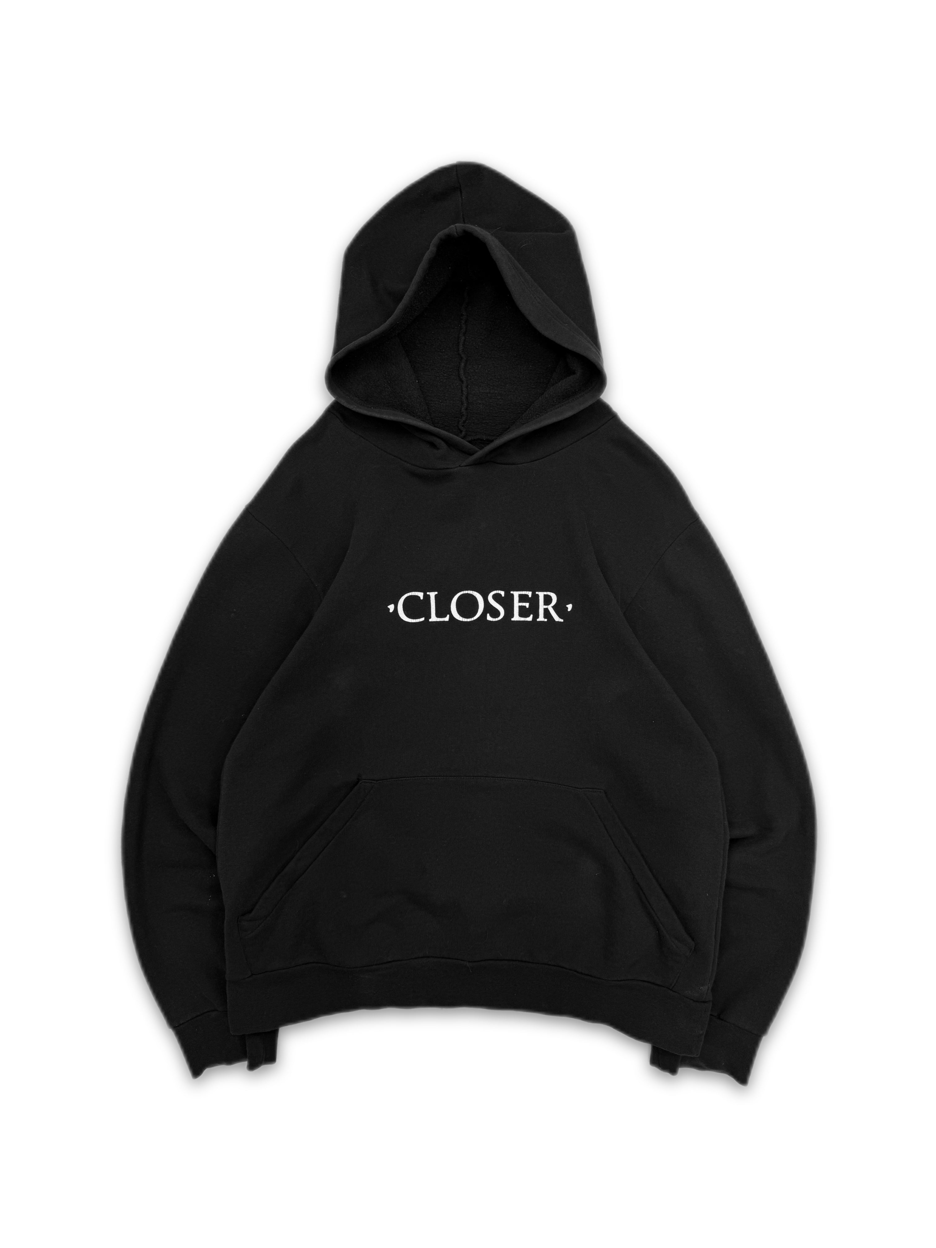 raf simons AW03 パーカー AW03 RAF SIMONS 'CLOSER' SLOGAN BLACK HOODIE | ArchiveThreads
