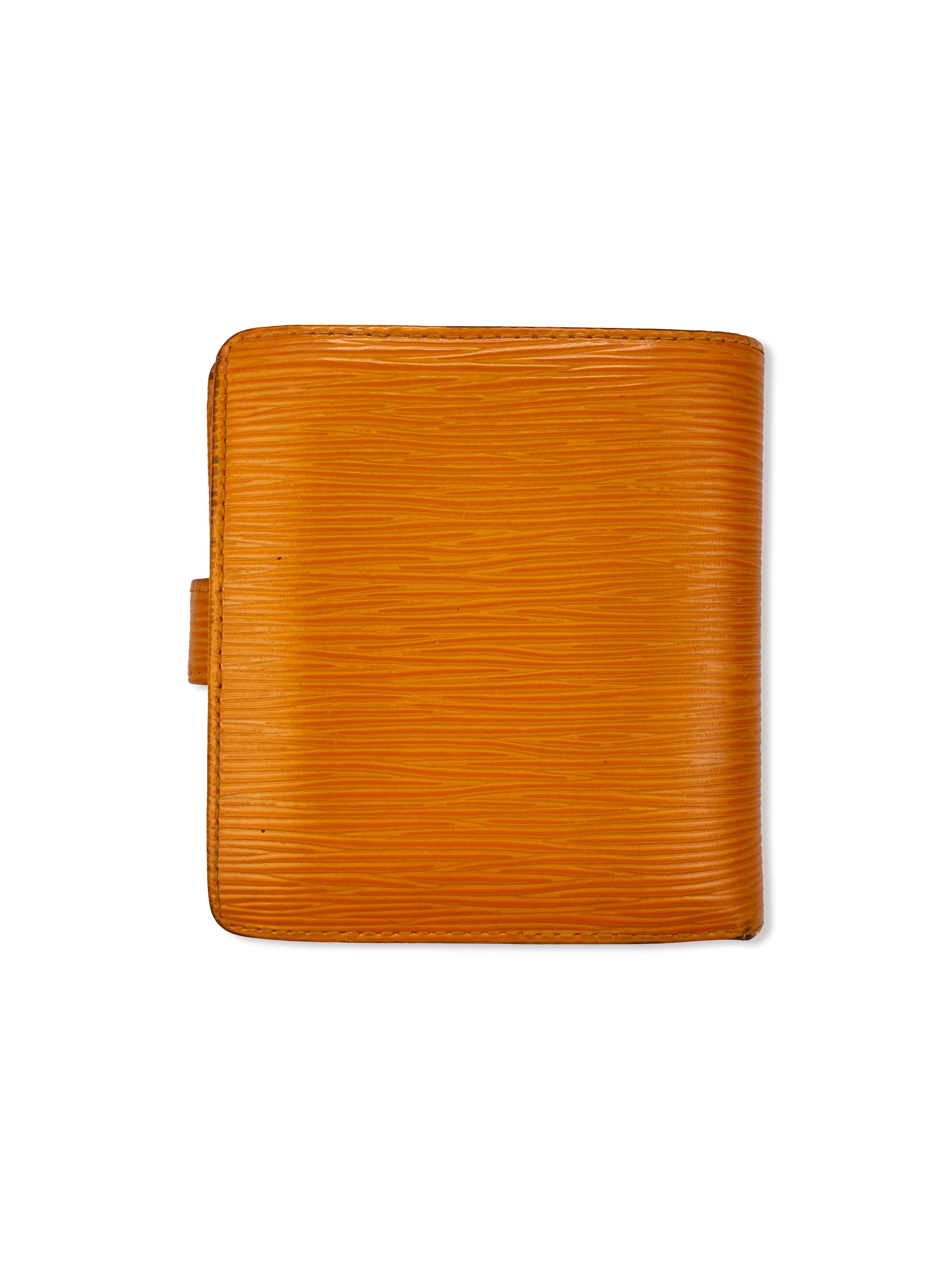Louis Vuitton Orange Bifold Ribbed Wallet