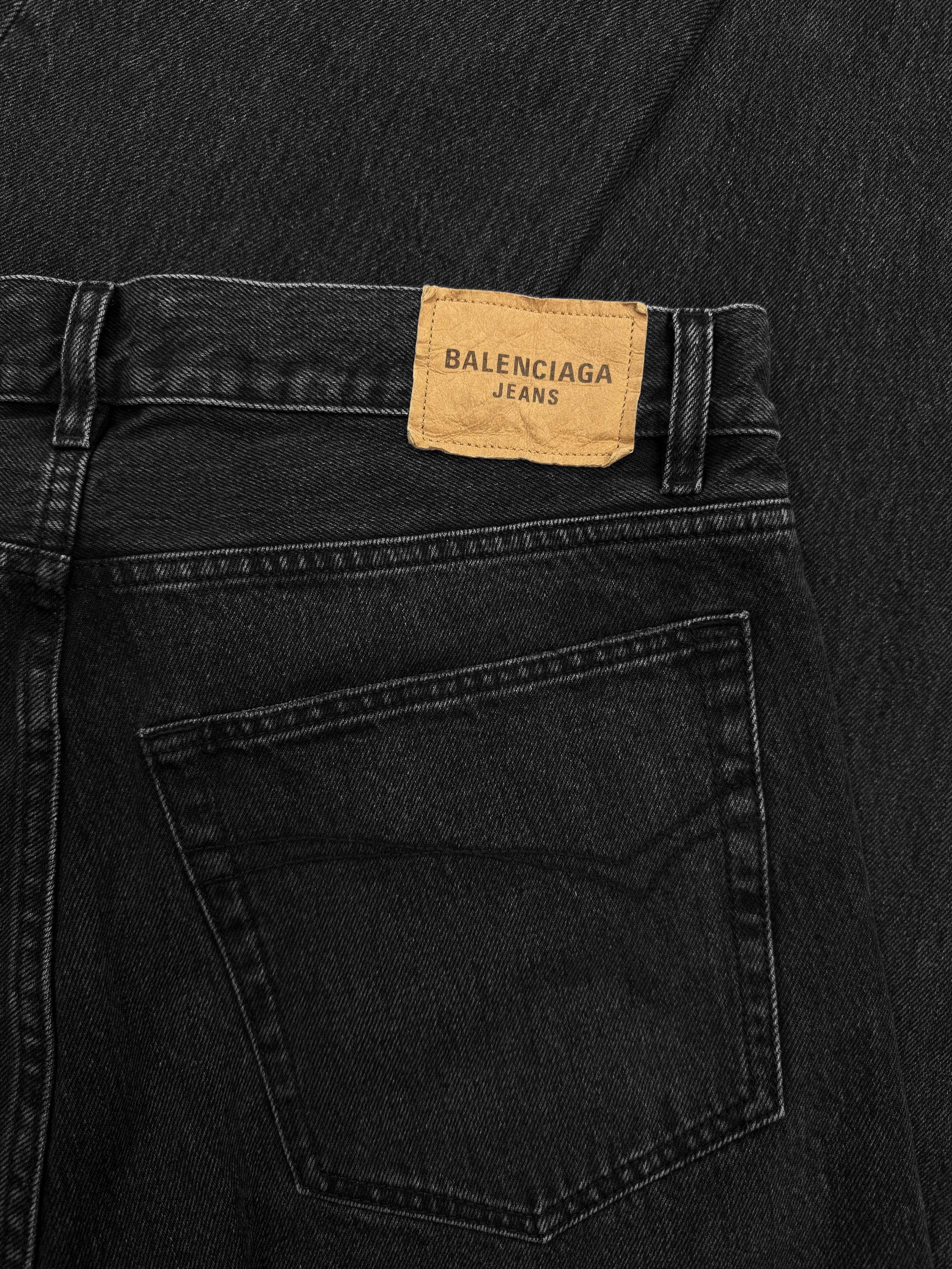 AW22 Balenciaga Japanese Organic Washed Black Denim