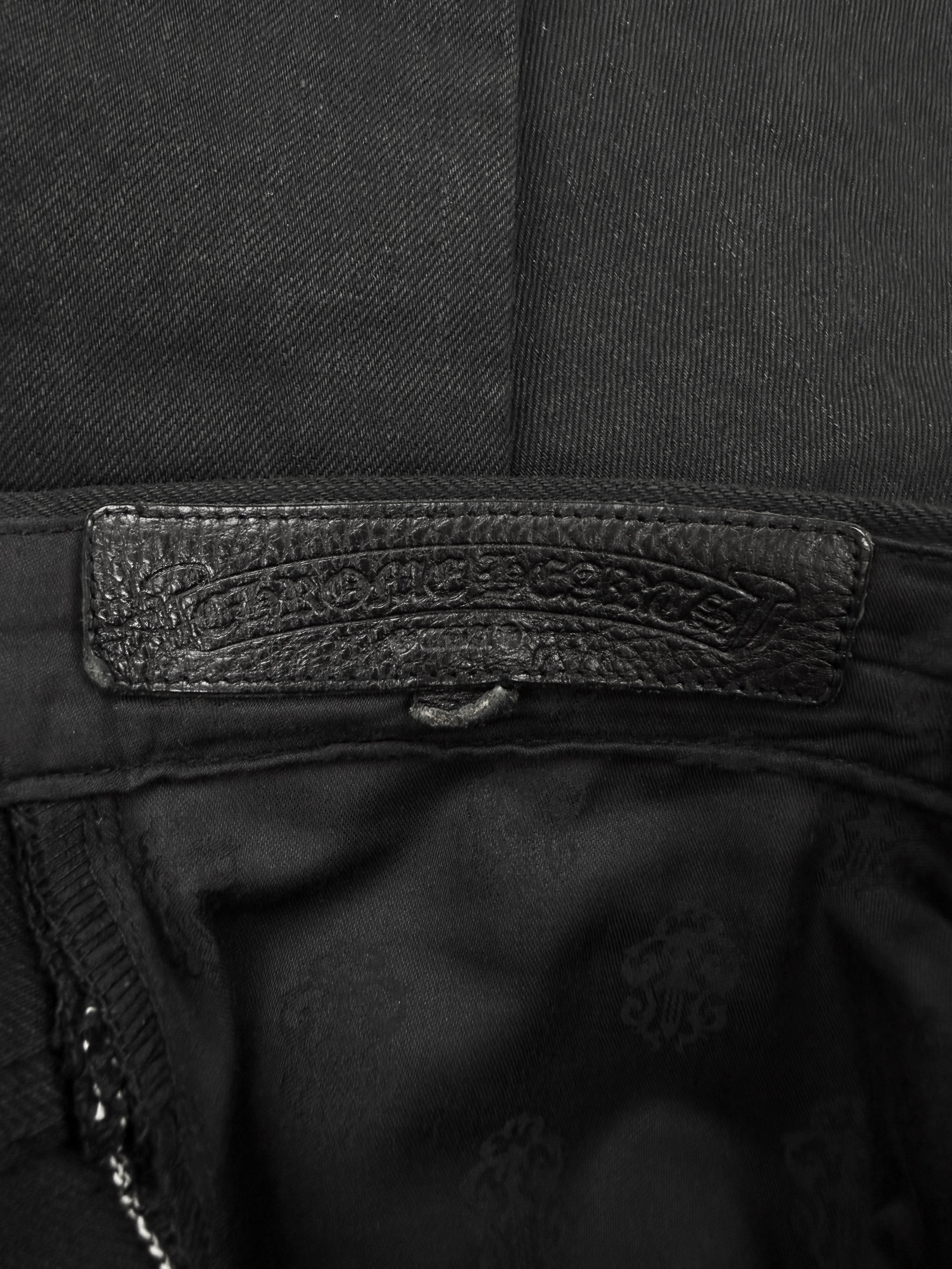 Chrome Hearts RS Cut Flared Black .925 Silver Denim Jeans