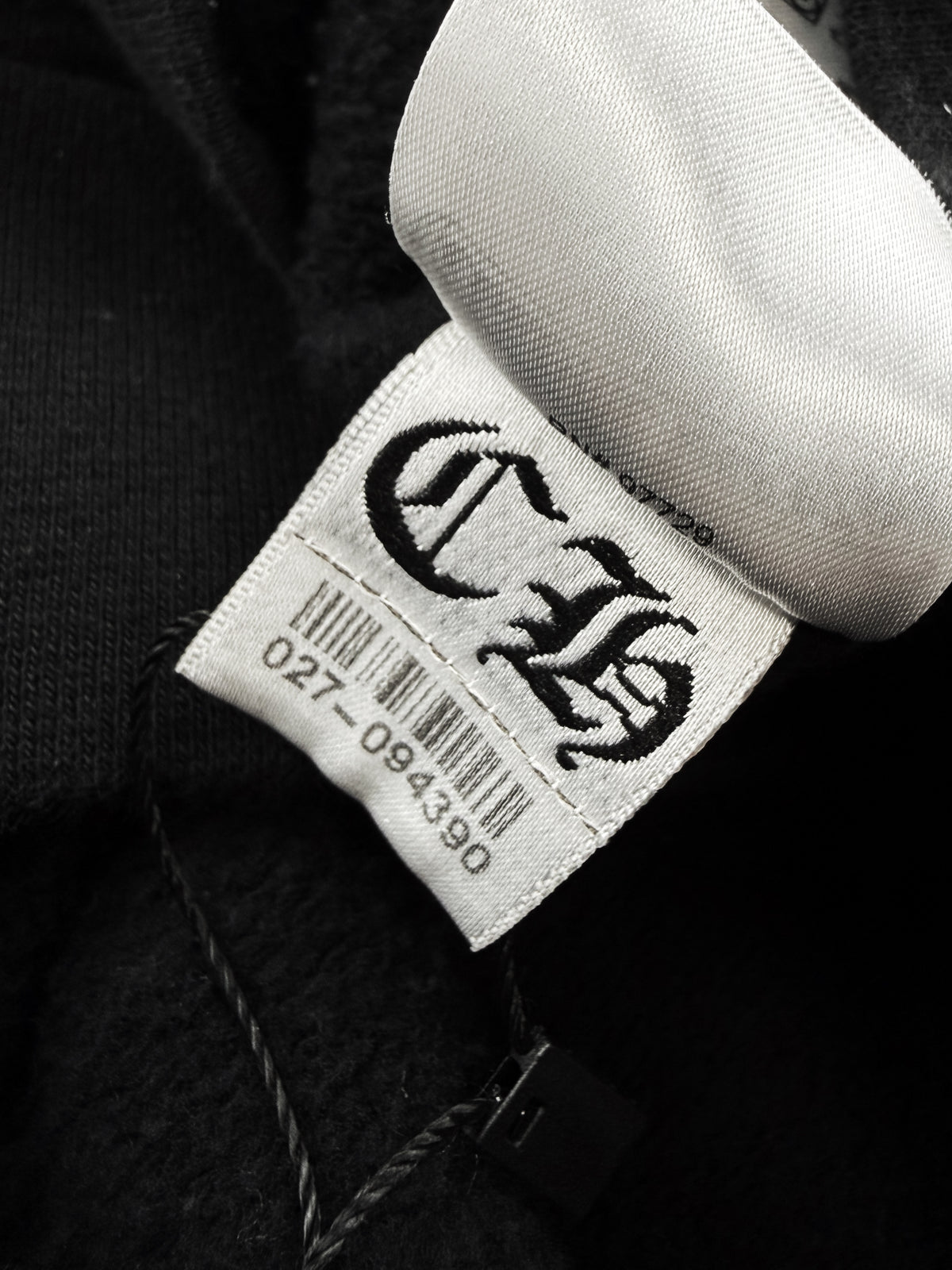 Chrome Hearts Orange Vertical Logo Black Hoodie