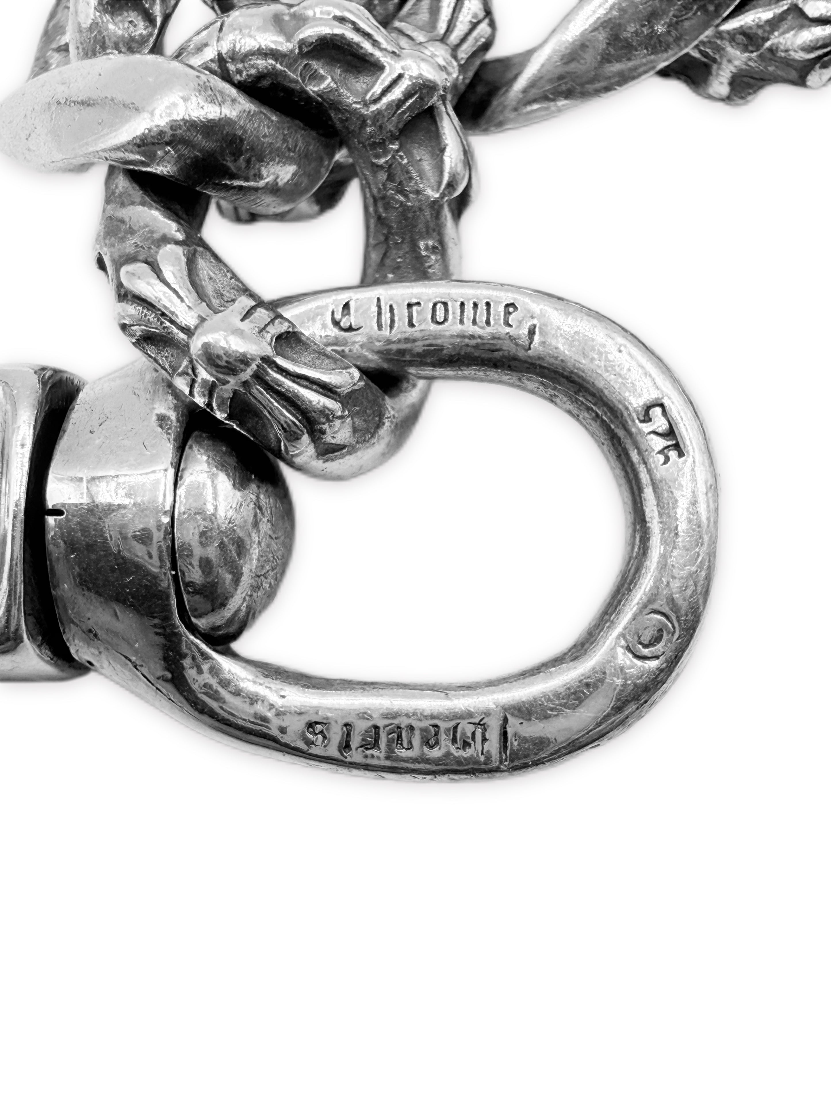 Chrome Hearts Semi Fancy Cuban Link 22 in Double Lobster Clasp Wallet Chain