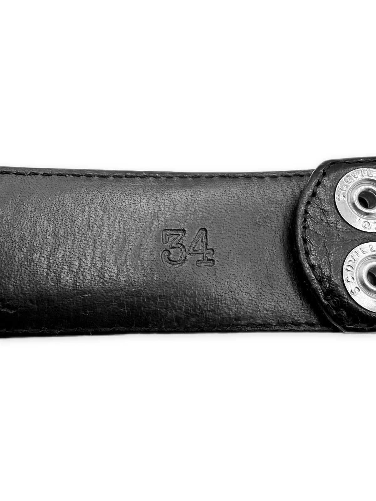 Chrome Hearts 1.5 inch Black Leather .925 Silver Belt
