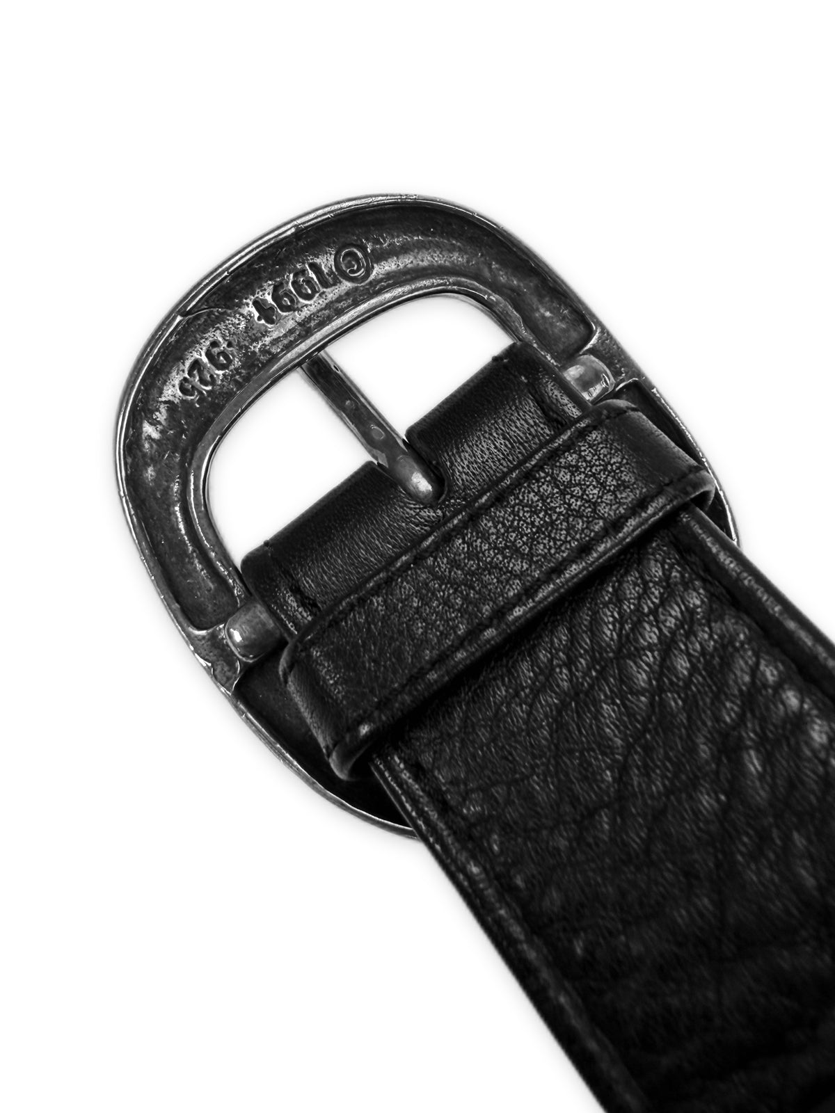 Chrome Hearts 1.5 in Gunslinger Black Leather Large Snat Pack Bag