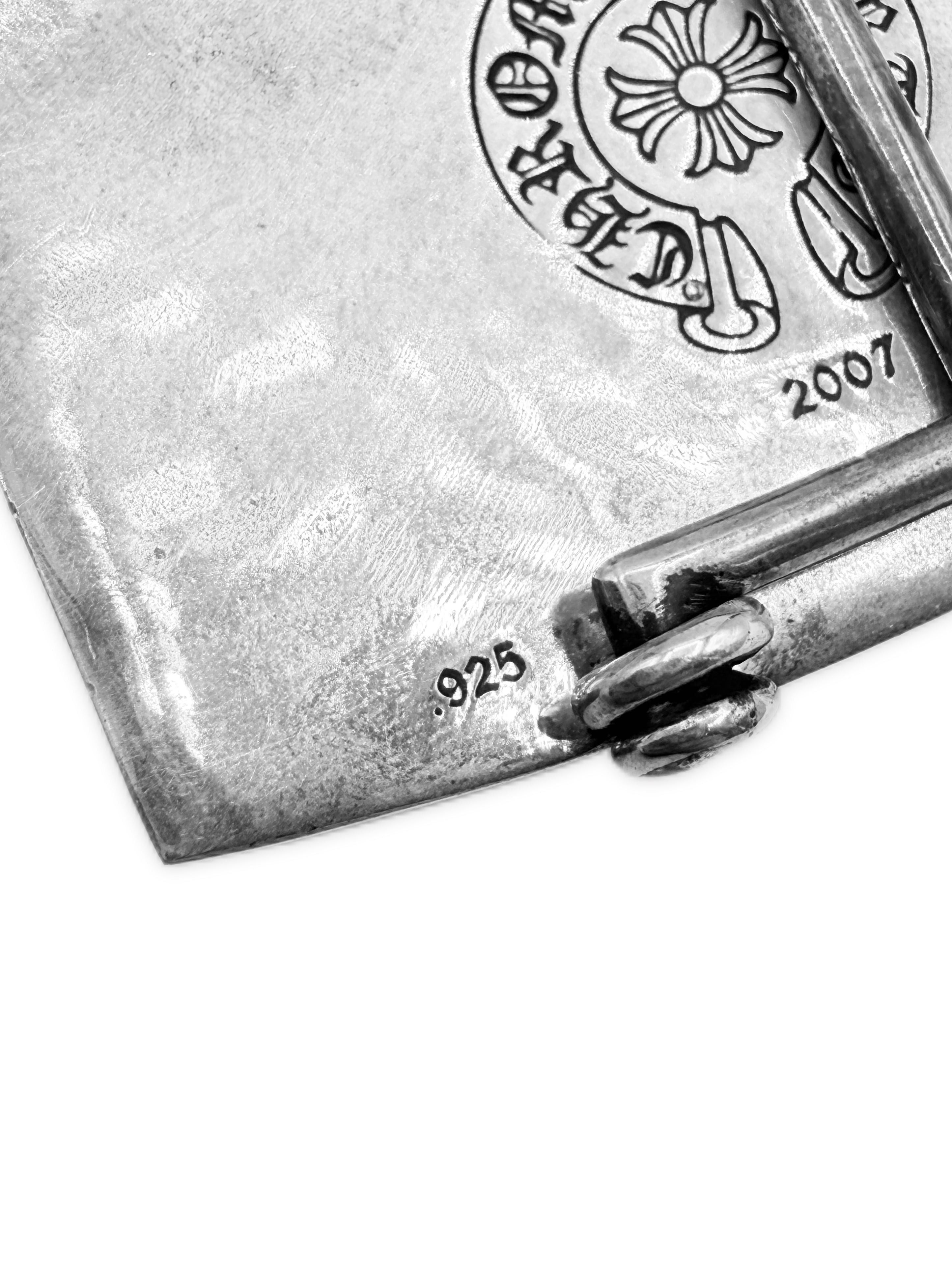 Chrome Hearts 1 in Fleur .925 Silver Belt Buckle