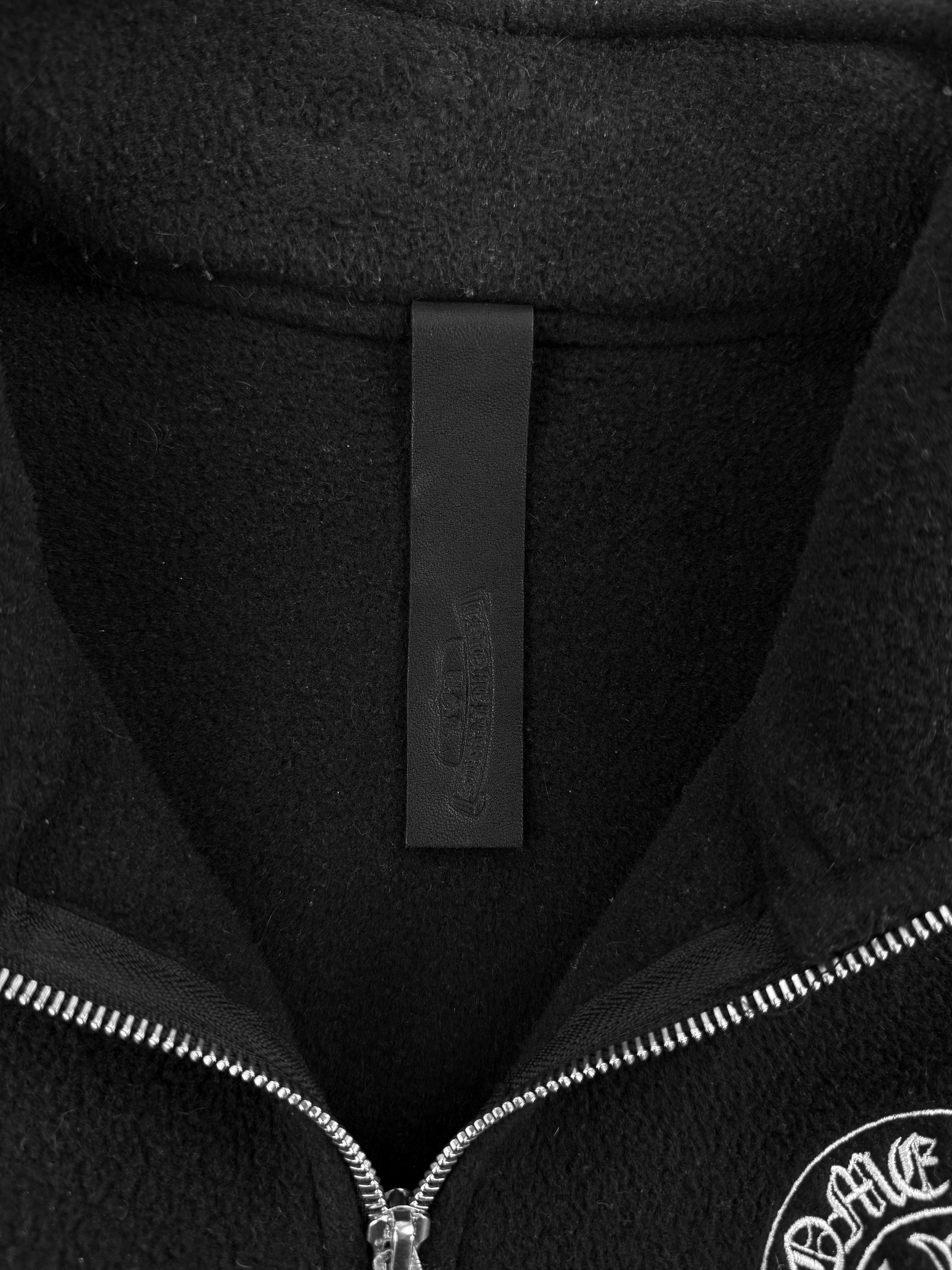 Chrome Hearts Horseshoe Logo Fleece Quarter Zip Sweater