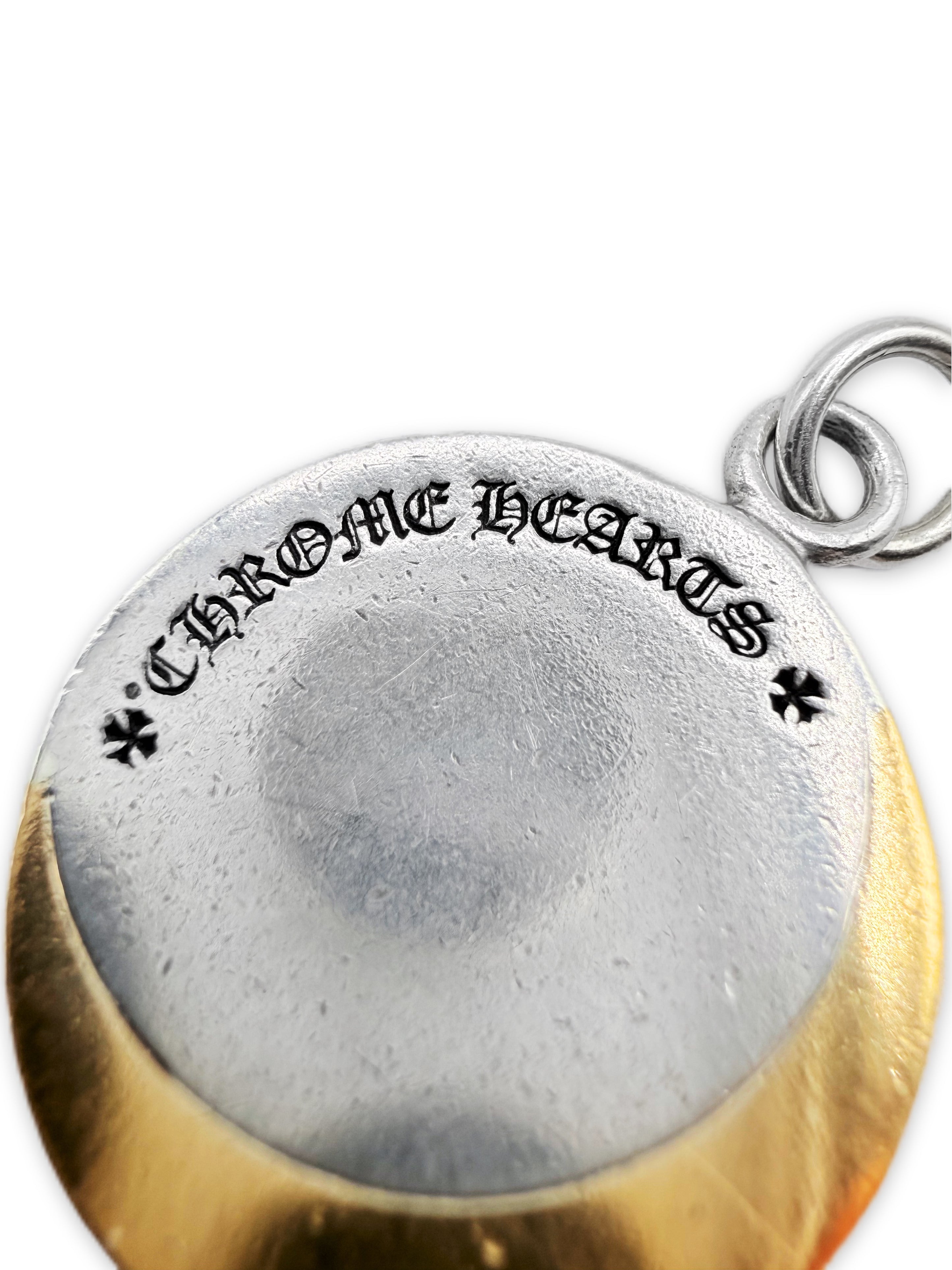 Chrome Hearts 22k Gold / .925 Silver Crescent Moon & Star Pendant