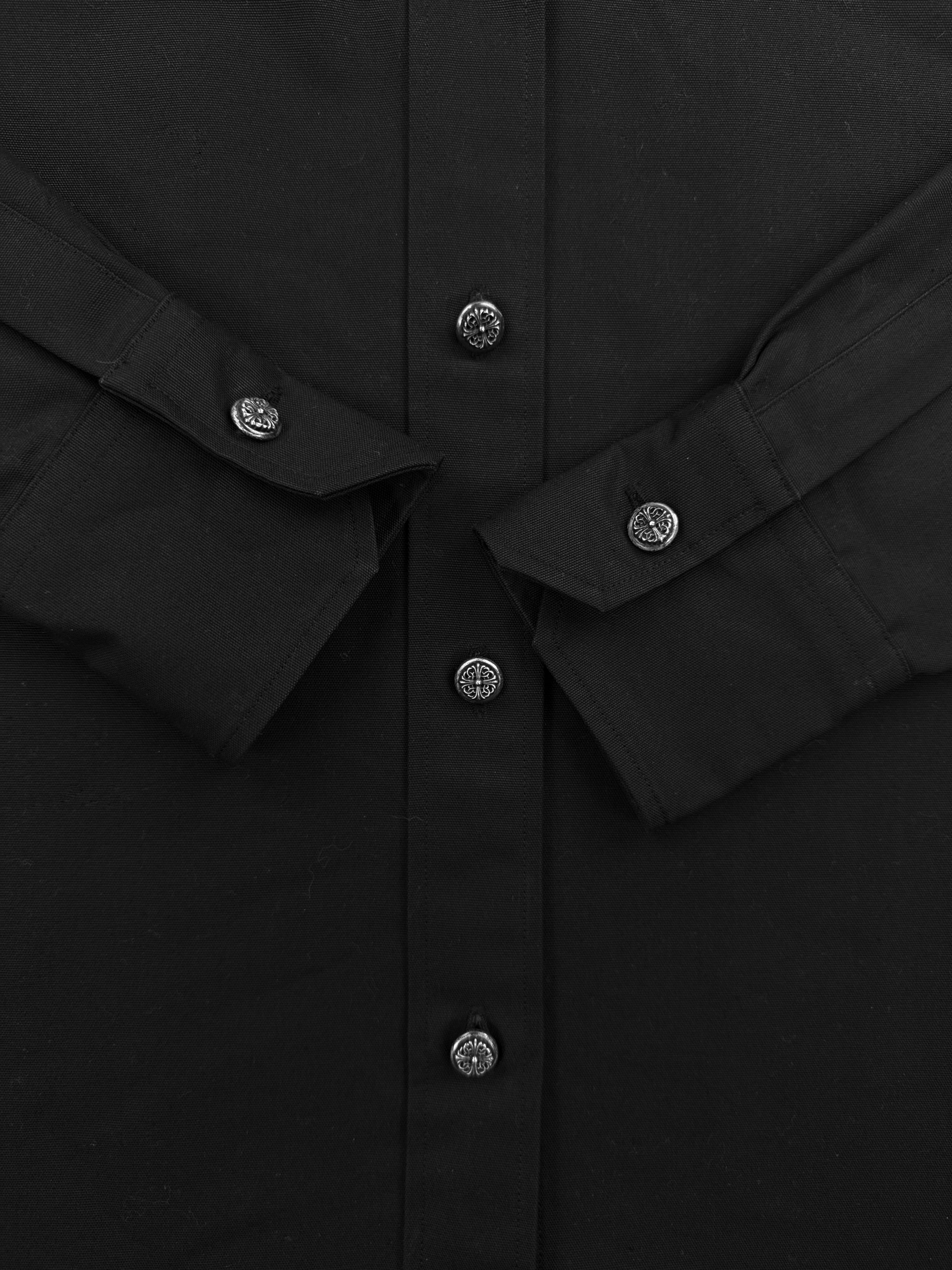 Chrome Hearts United Arrows Double Cross Patch Oval Button Work Shirt