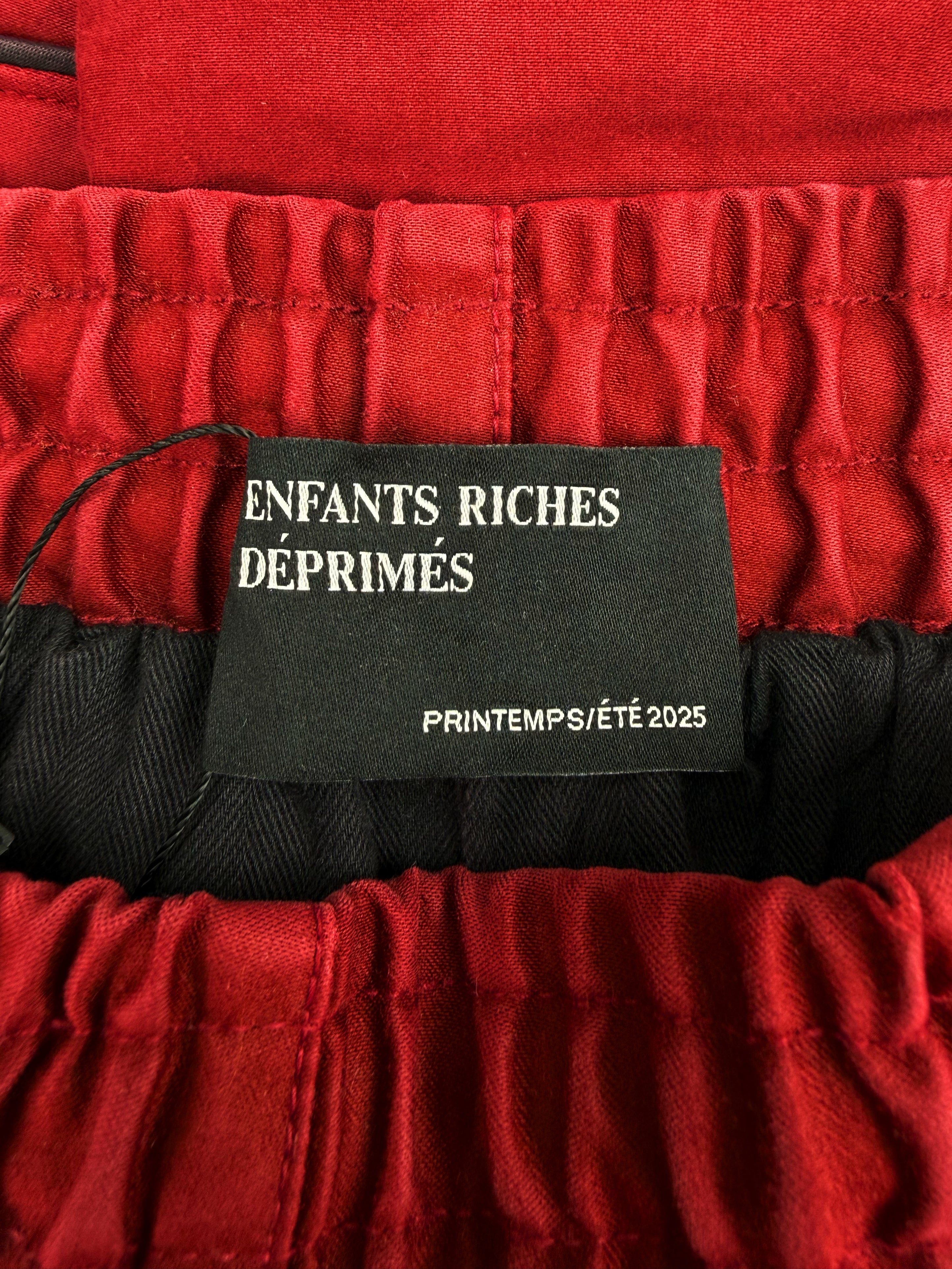 Enfants Riches Deprimes Panelled Red Logo Striped Track Pants