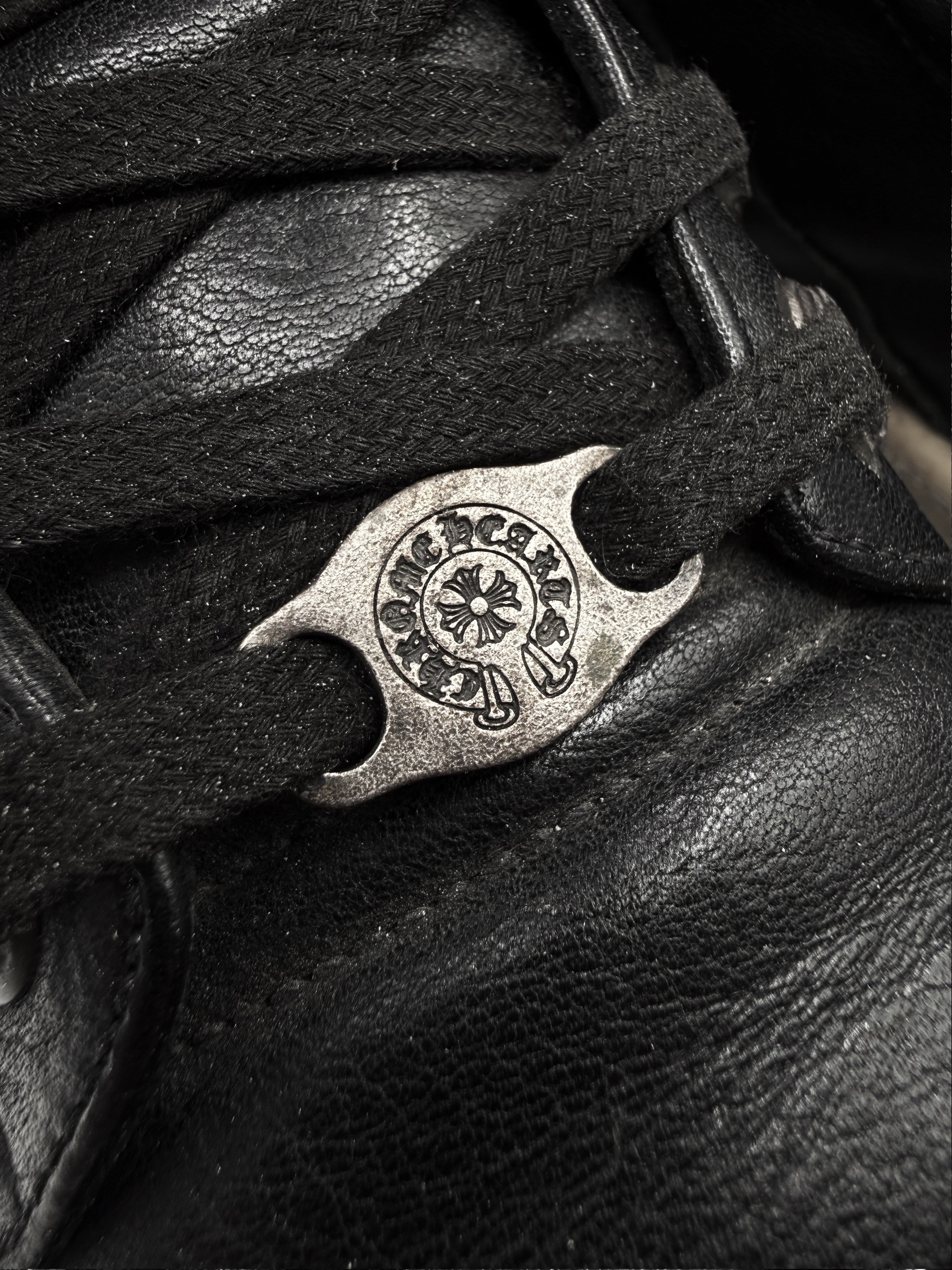 Chrome Hearts x Rick Owens Geobasket Cross Dagger Zip Sneakers