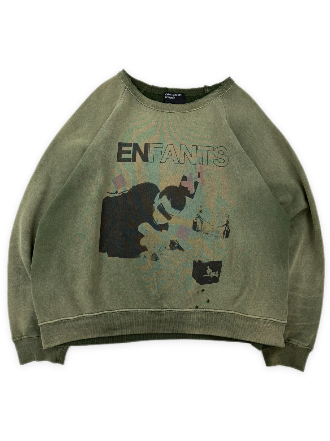 Enfants Riches Deprimes ‘My Death’ Green Raglan Crewneck