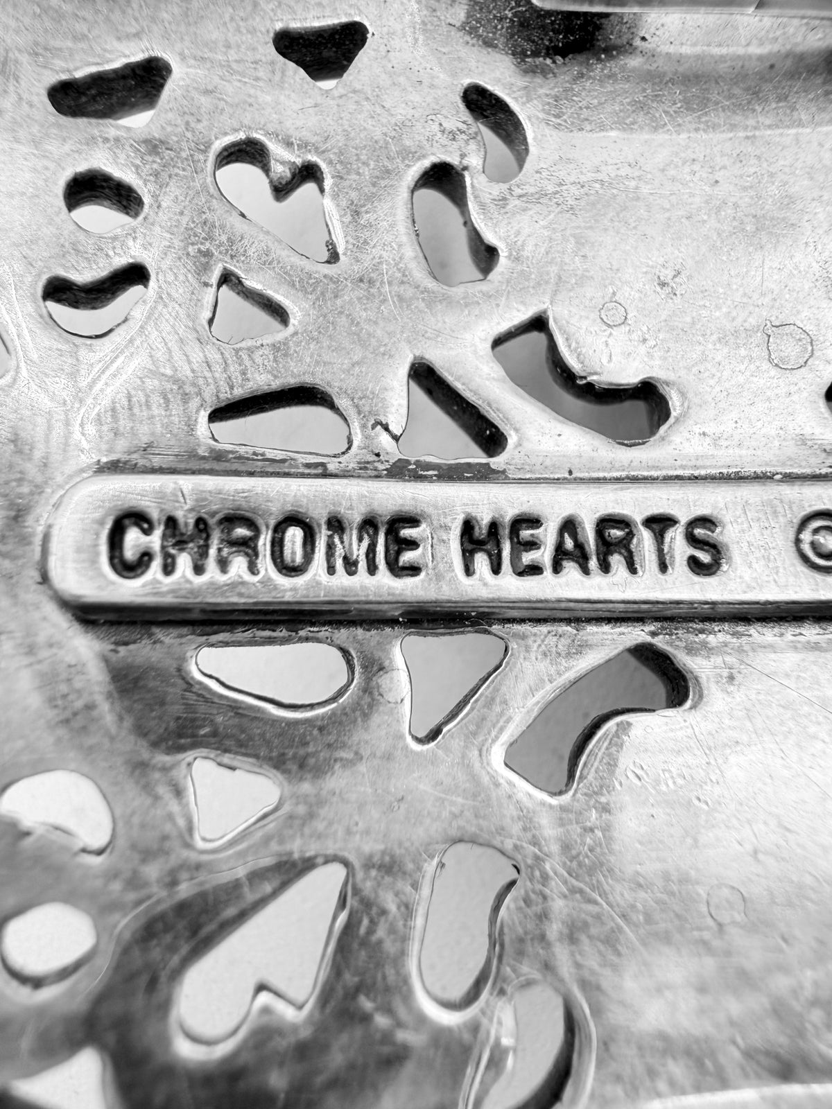 Chrome Hearts 1.5 in Oval .925 Silver Belt Buckle