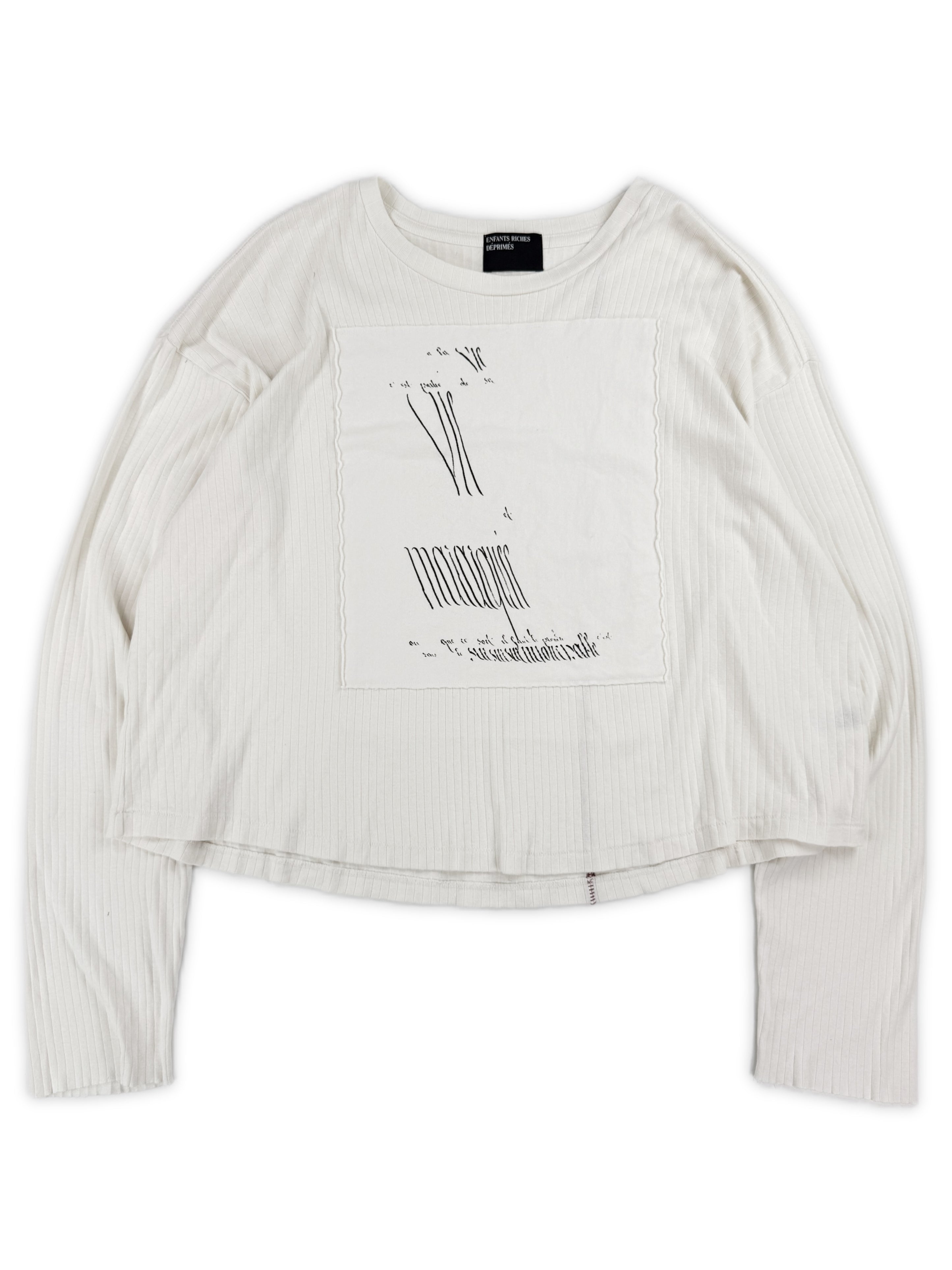 SS25 Enfants Riches Deprimes ‘Innocent in Vain’ Assemblage Patch Long Sleeve Shirt
