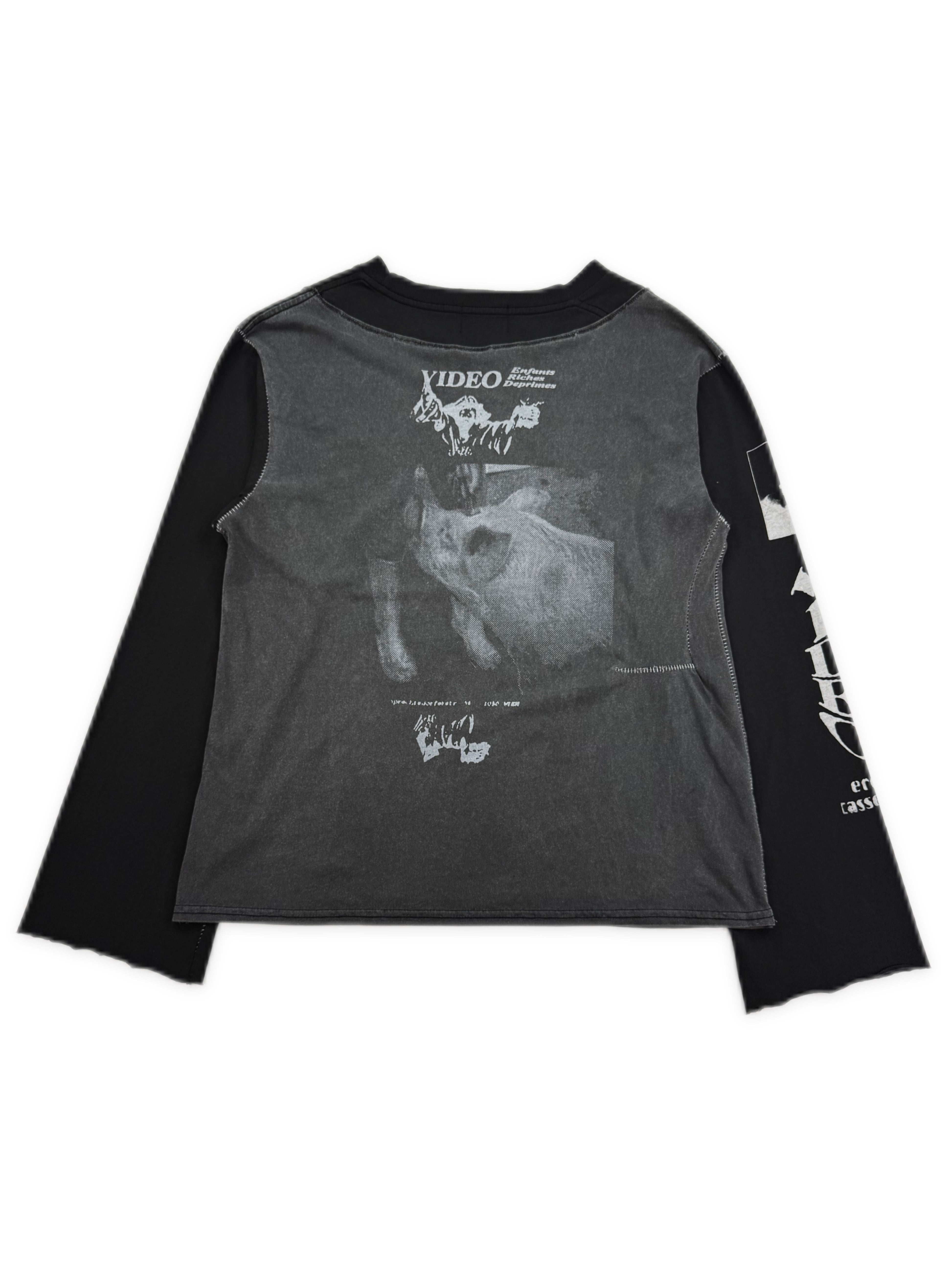Enfants Riches Deprimes ‘Benny’s Video’ Patchwork Flared Long Sleeve Shirt