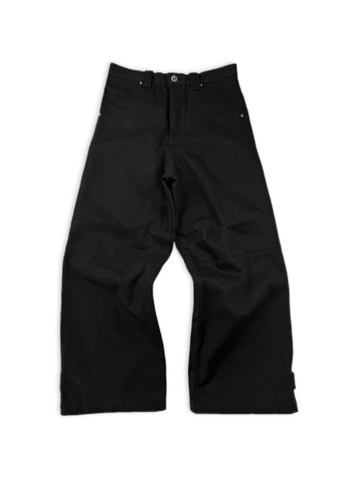 Chrome Hearts Street Sweeper Wide Leg Baggy Black Denim Jeans