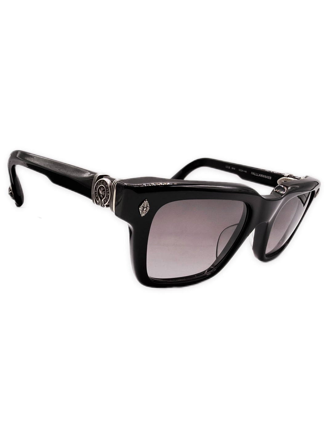 Chrome Hearts Halllamanass Oval .925 Silver Purple Tint Sunglasses