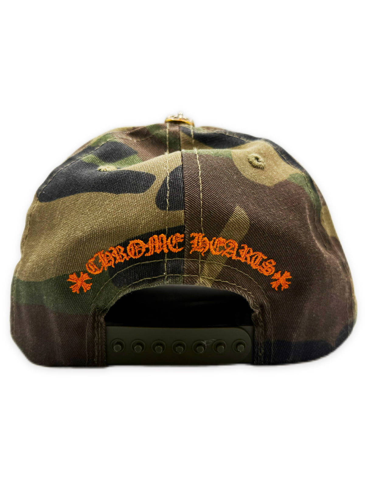 Chrome Hearts CH Camo .925 Silver Embroidered Snapback Hat