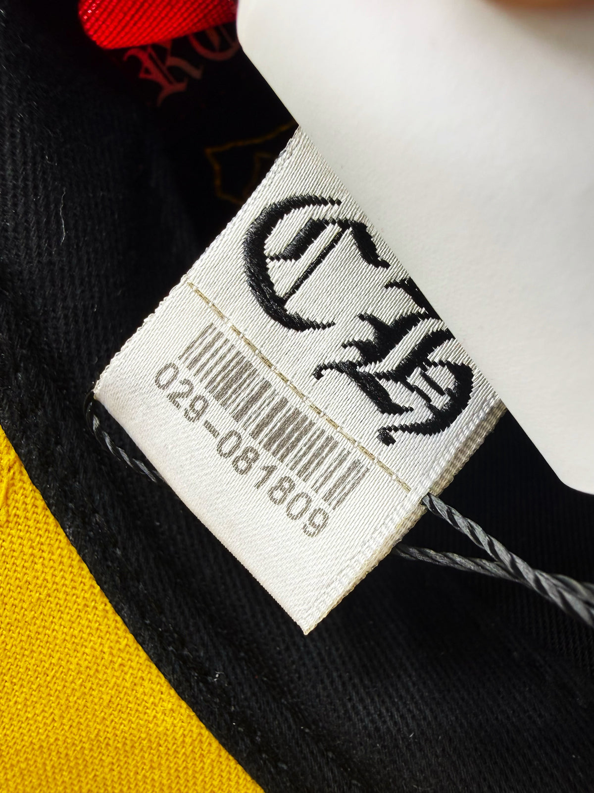 Chrome Hearts Yellow Cross Patch Leather CH Embroidered Red Snapback Hat