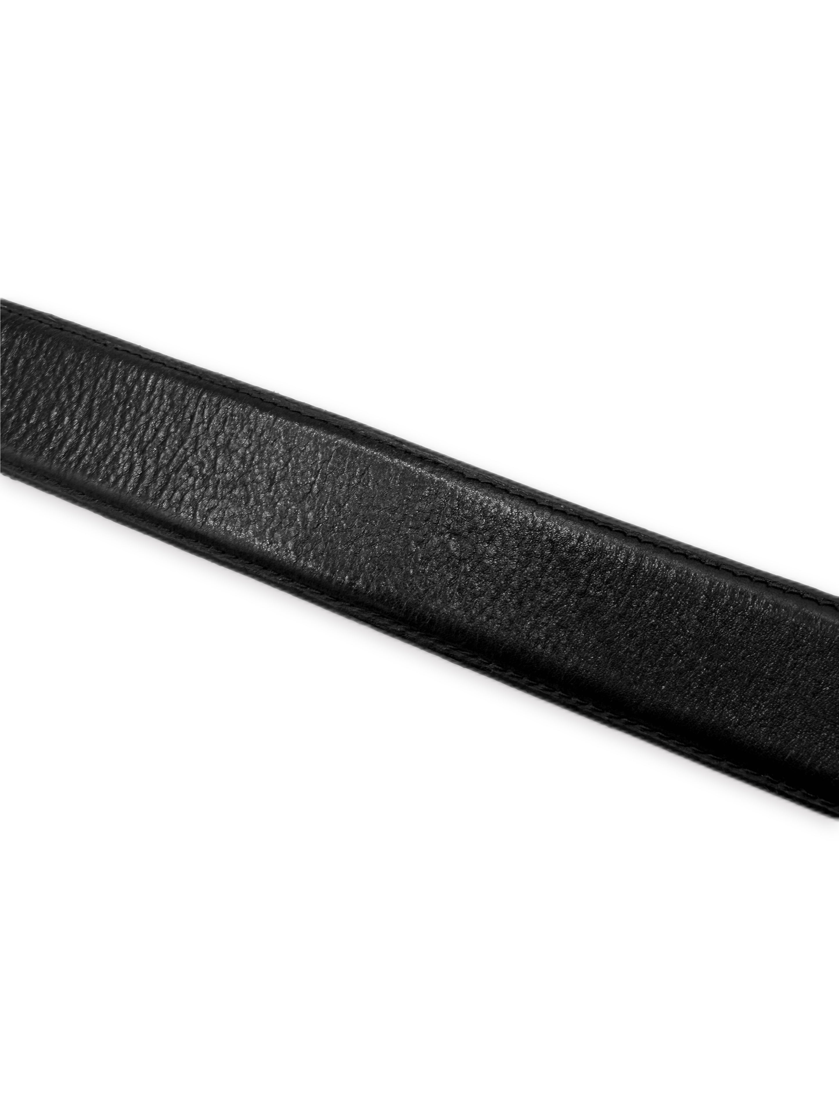 Chrome Hearts Black Leather .925 Silver Belt Strap