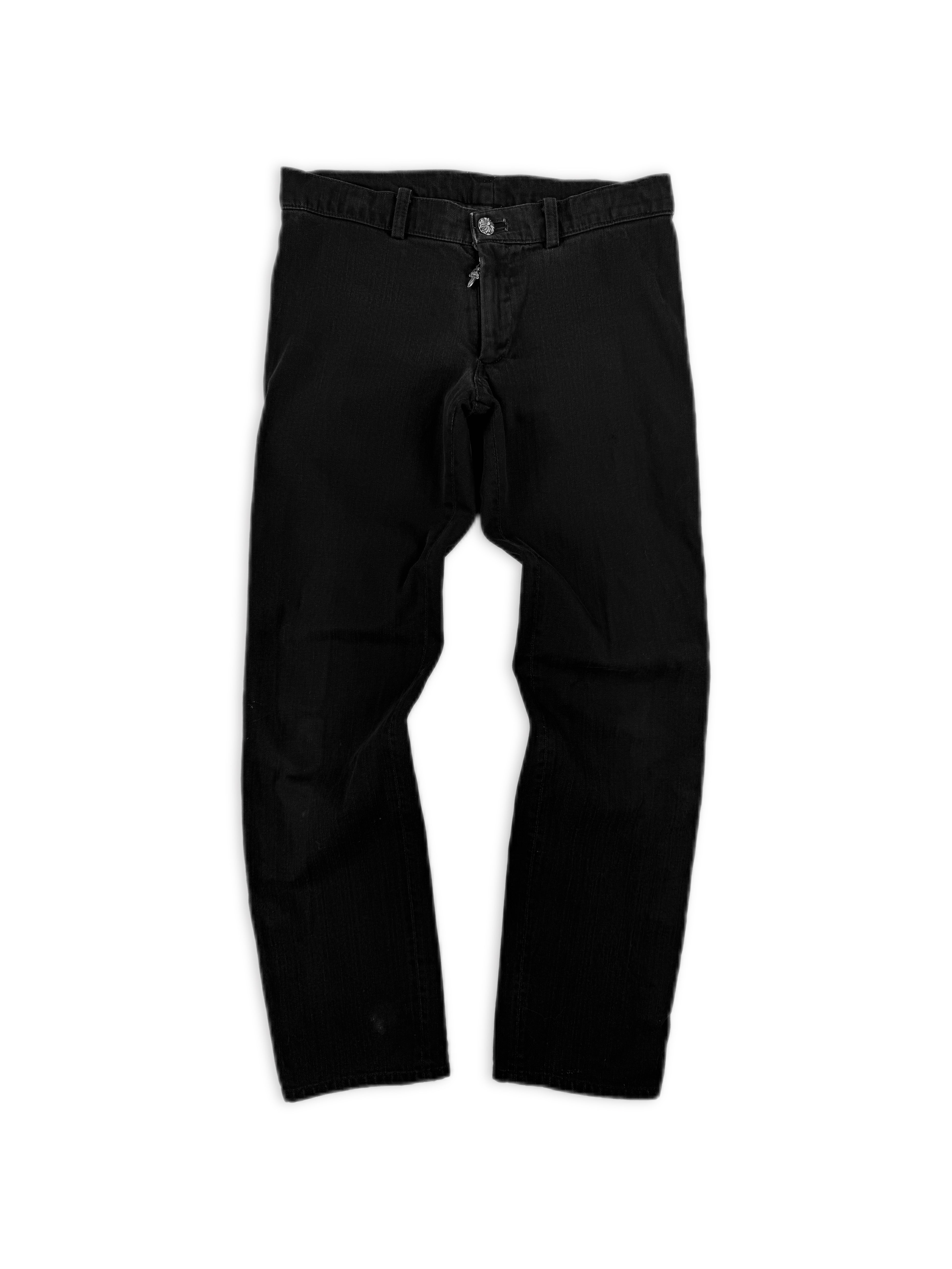 Chrome Hearts Pusher Plus Button Snap Black Denim Jeans