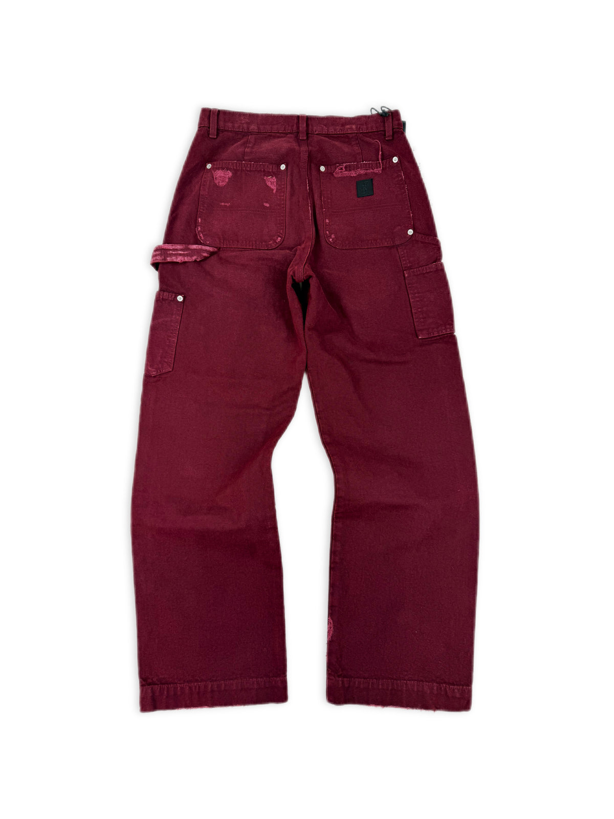 AW24 Enfants Riches Deprimes Burgundy Double Knee Carpenter Denim Jeans