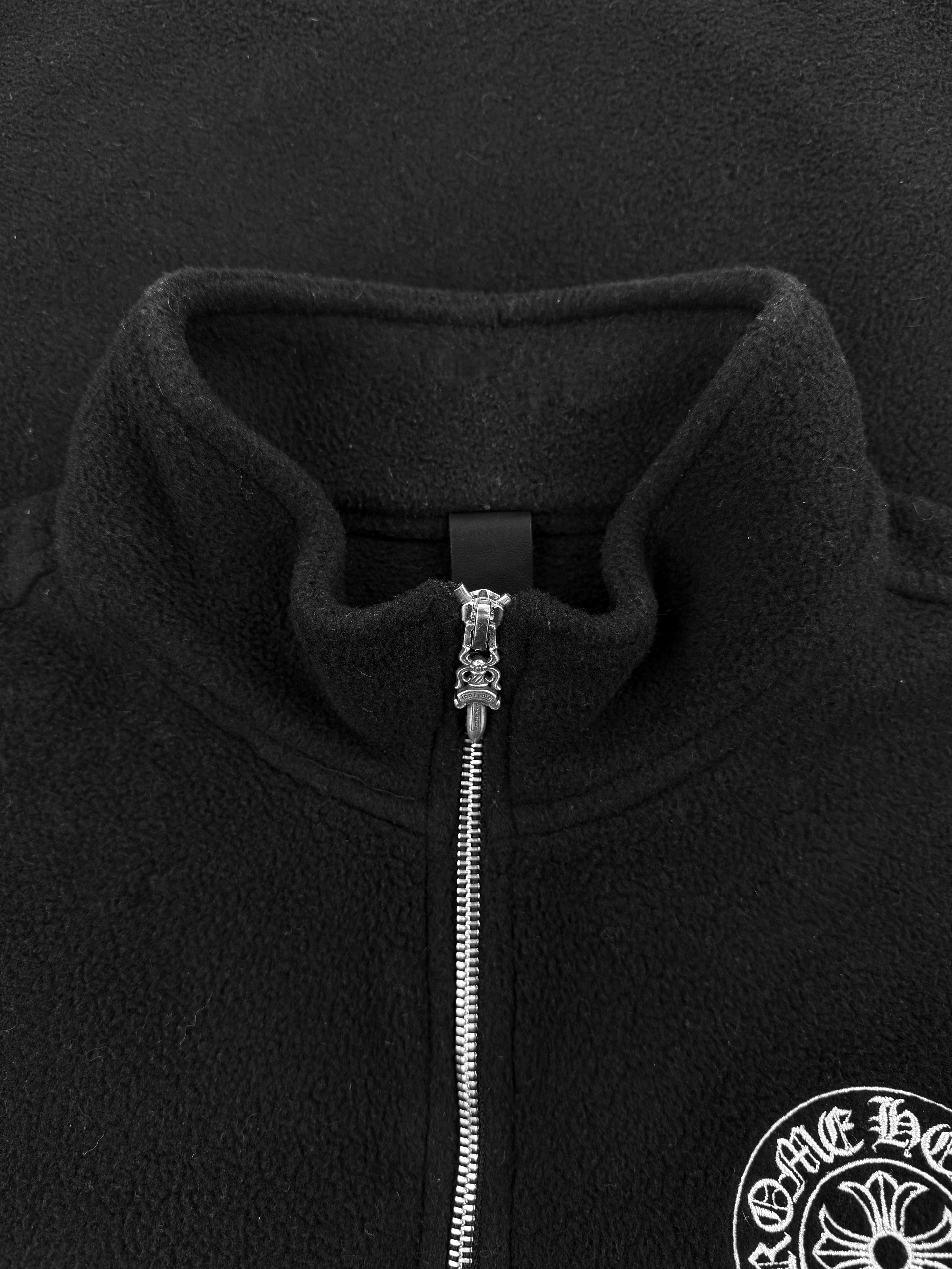 Chrome Hearts Horseshoe Logo Fleece Quarter Zip Sweater