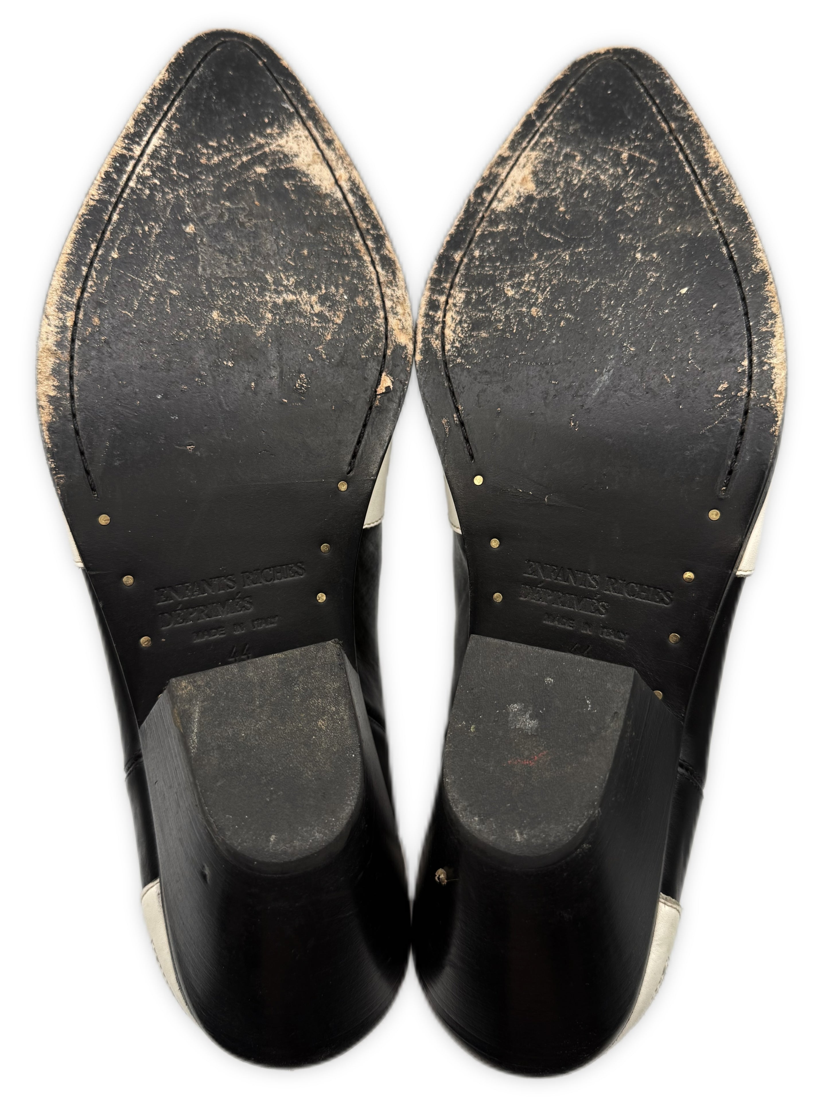 AW20 Enfants Riches Deprimes ‘Midnight’ Black & White Leather Cuban Boots