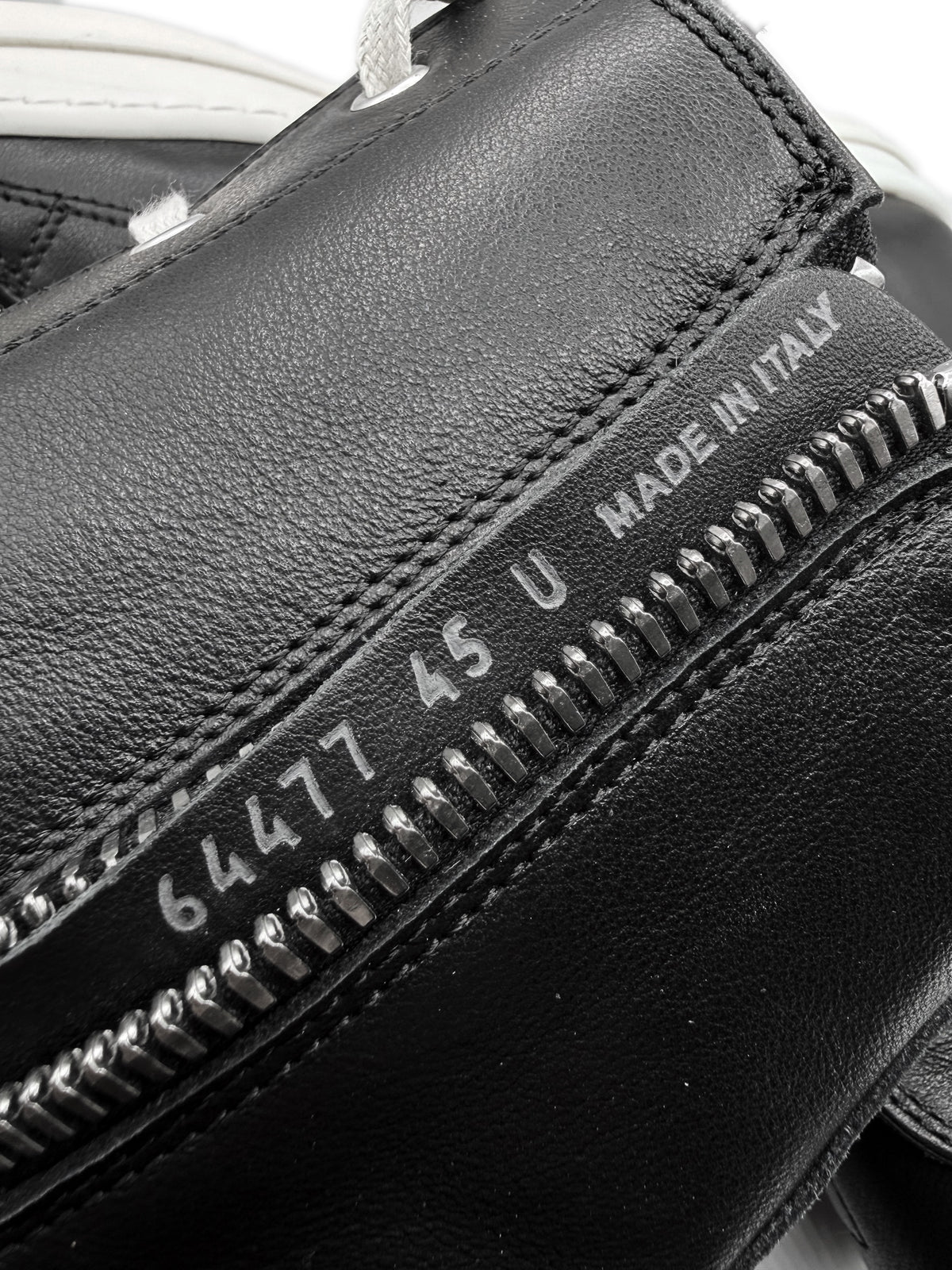 Rick Owens Leather Hi-top Side Zip Ramone Sneakers