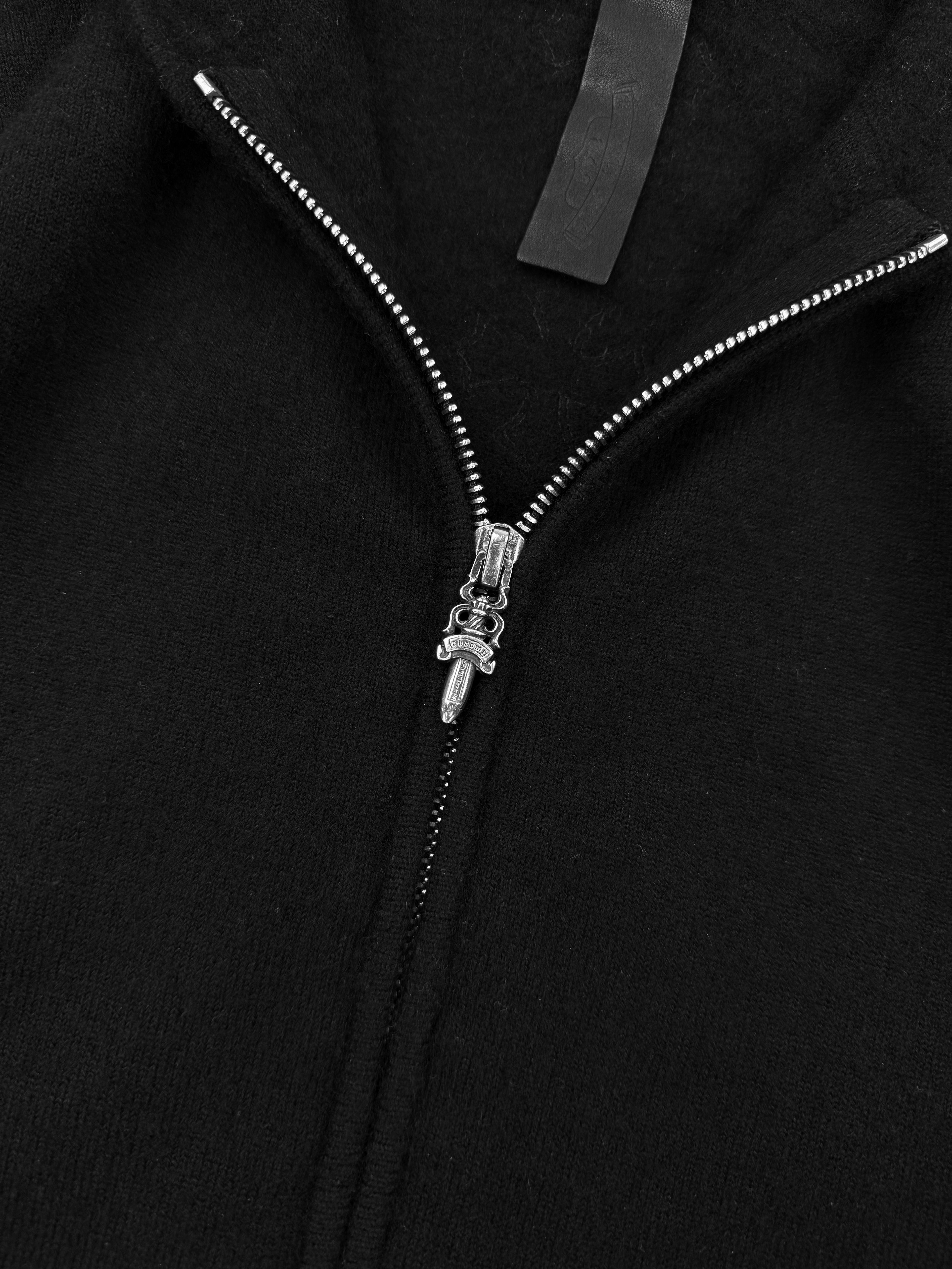 Chrome Hearts Plus Spine Patch Cashmere Dagger Zip Hoodie
