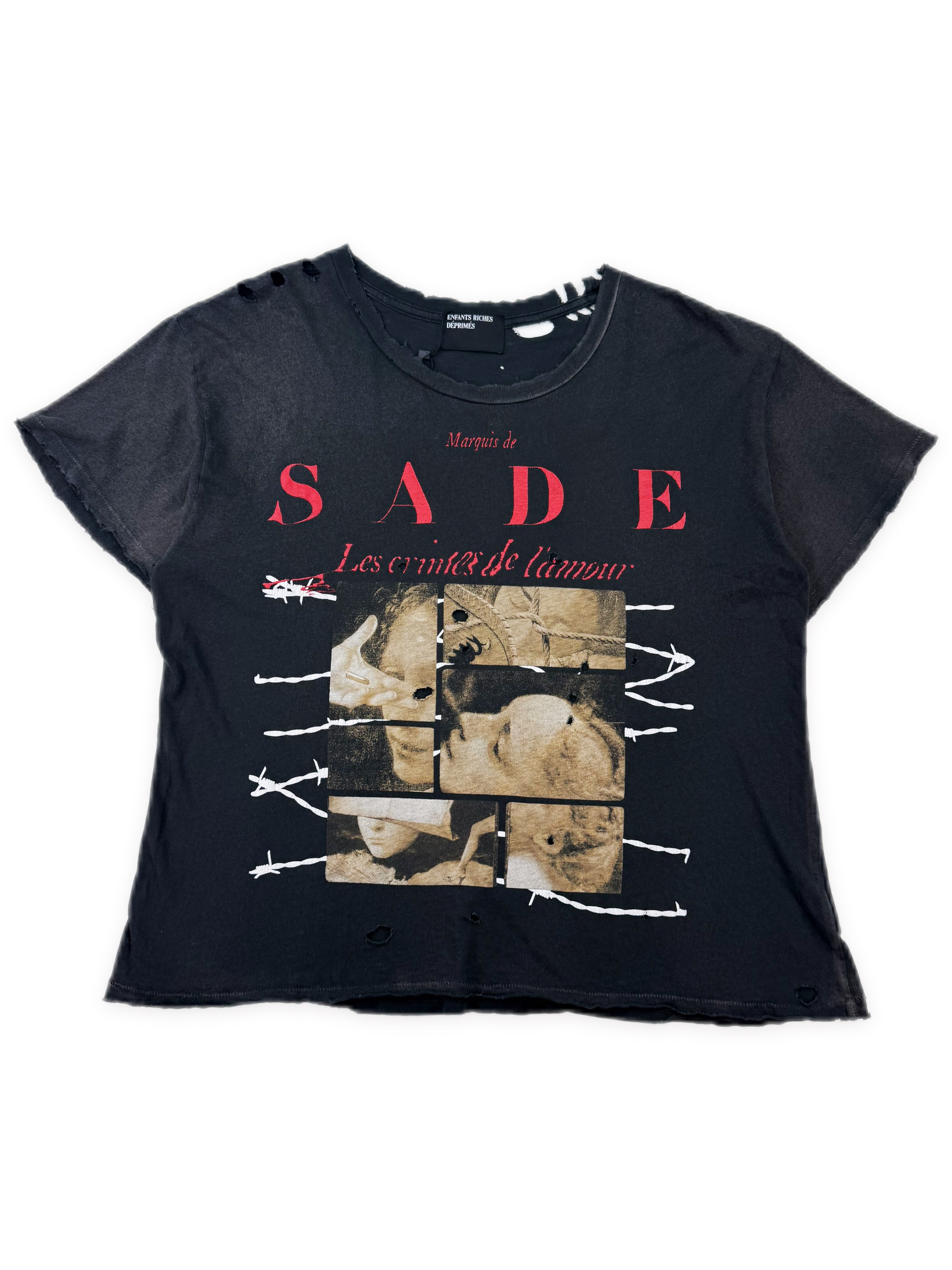 Enfants Riches Deprimes ‘Sade’ Distressed Graphic T-Shirt