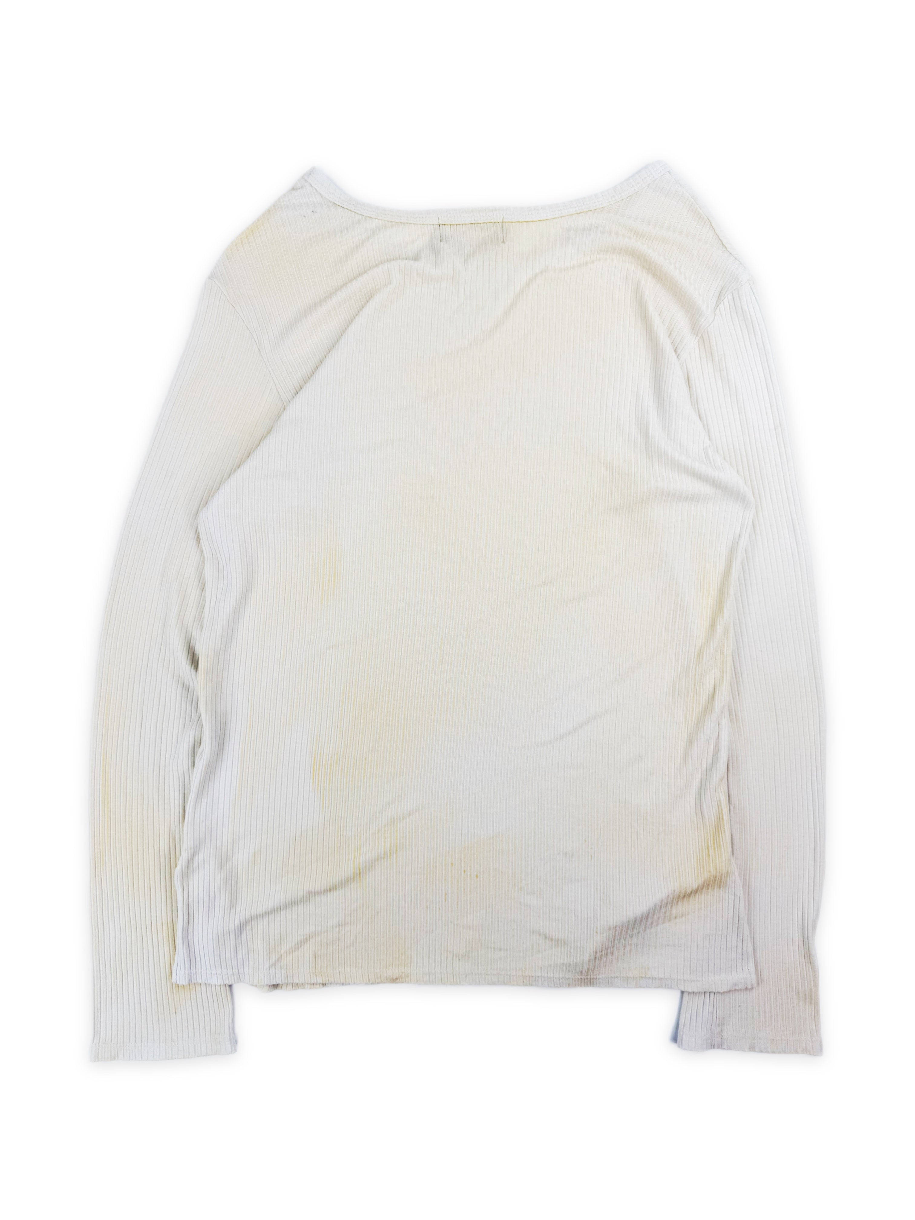 Enfants Riches Deprimes Stain Logo Ribbed Long Sleeve Shirt