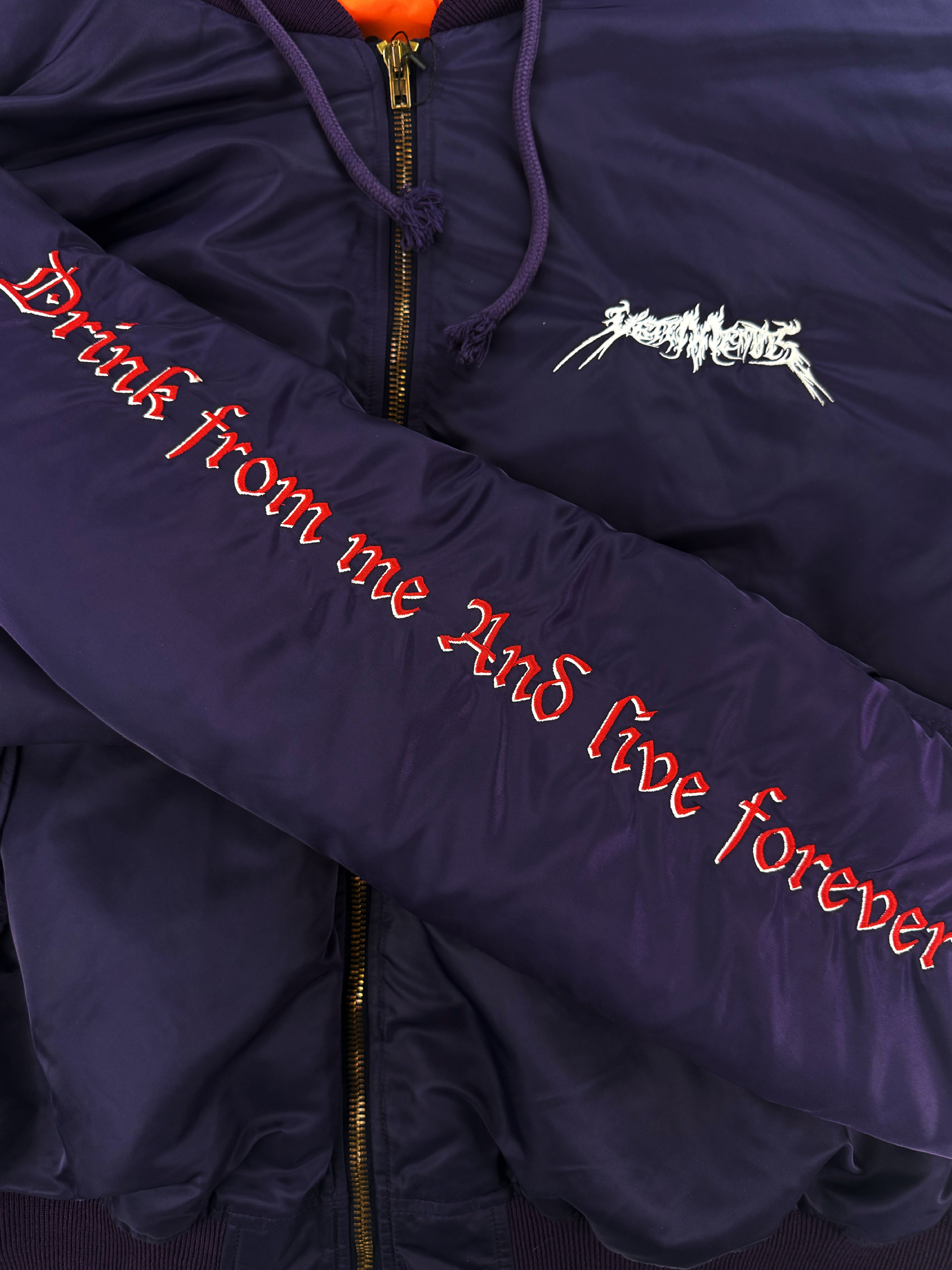 AW17 VETEMENTS HOMME TOTAL FUCKING DARKNESS PENTAGRAM BOMBER