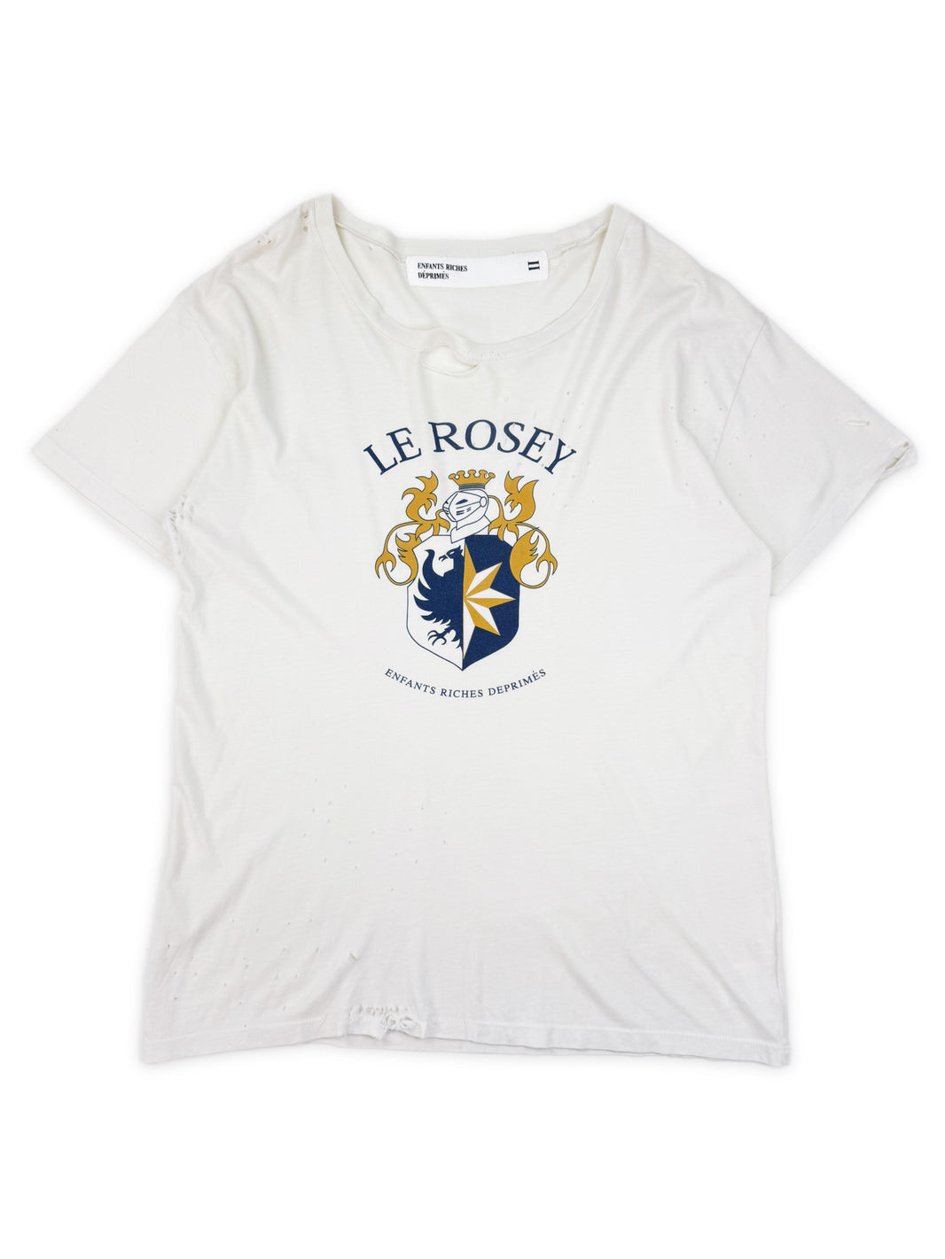 Enfants Riches Deprimes Le Rosey 2nd Release Distressed White T-Shirt
