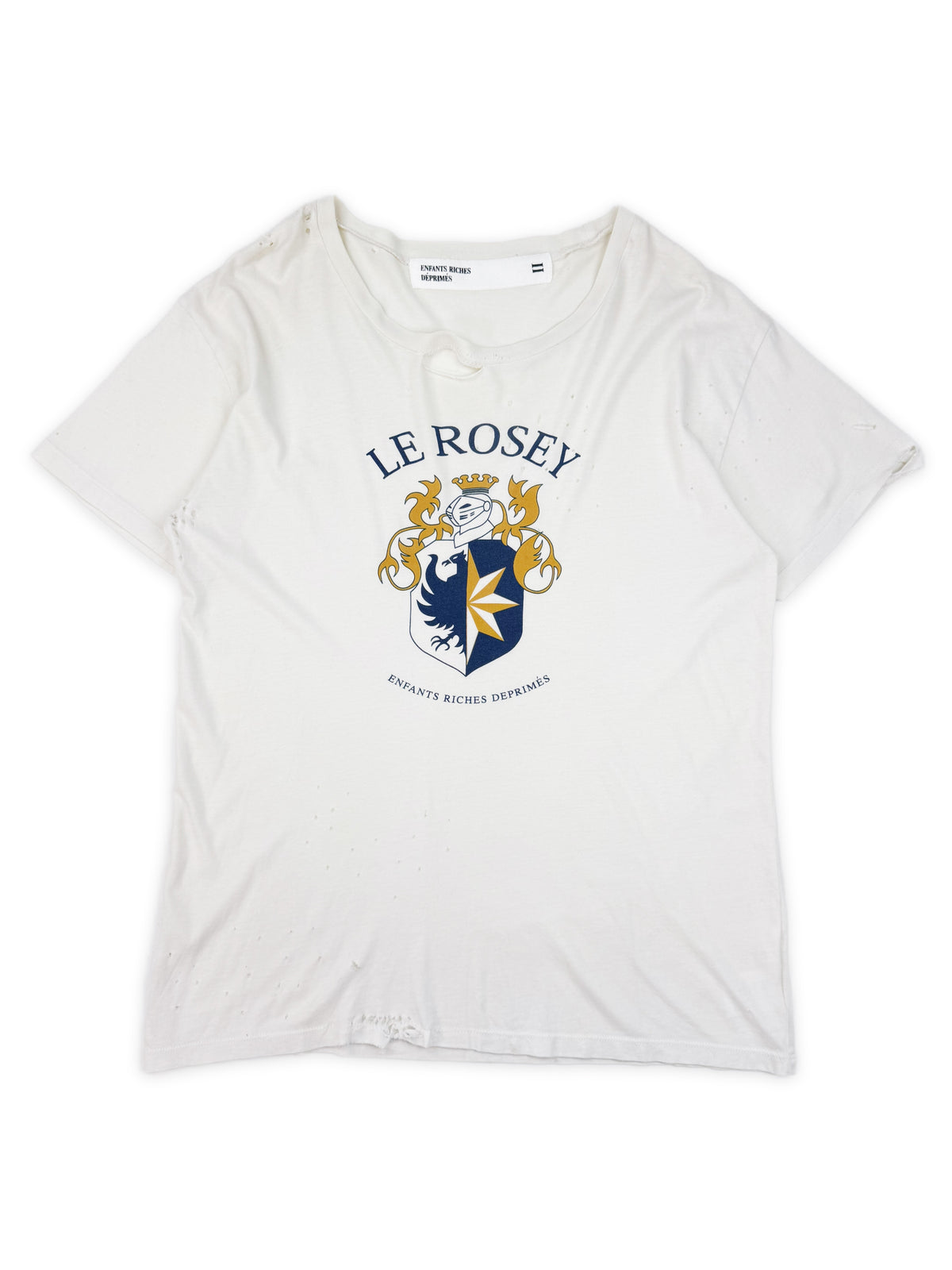Enfants Riches Deprimes Le Rosey 2nd Release Distressed White T-Shirt