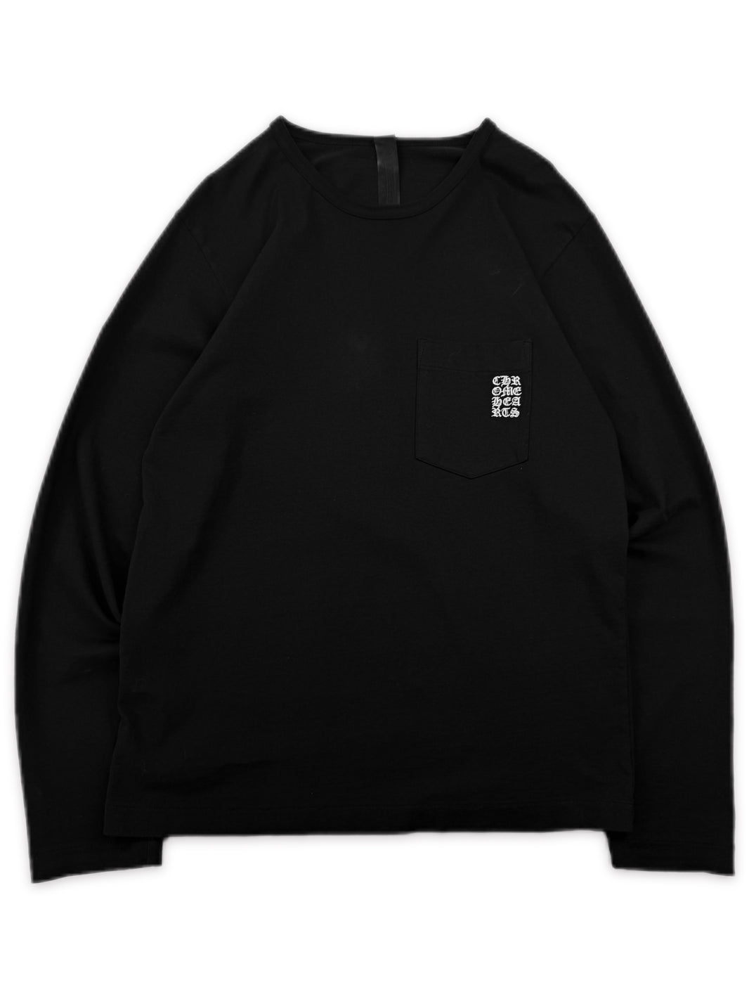 Chrome Hearts Eye Chart Embroidered Black Long Sleeve Shirt