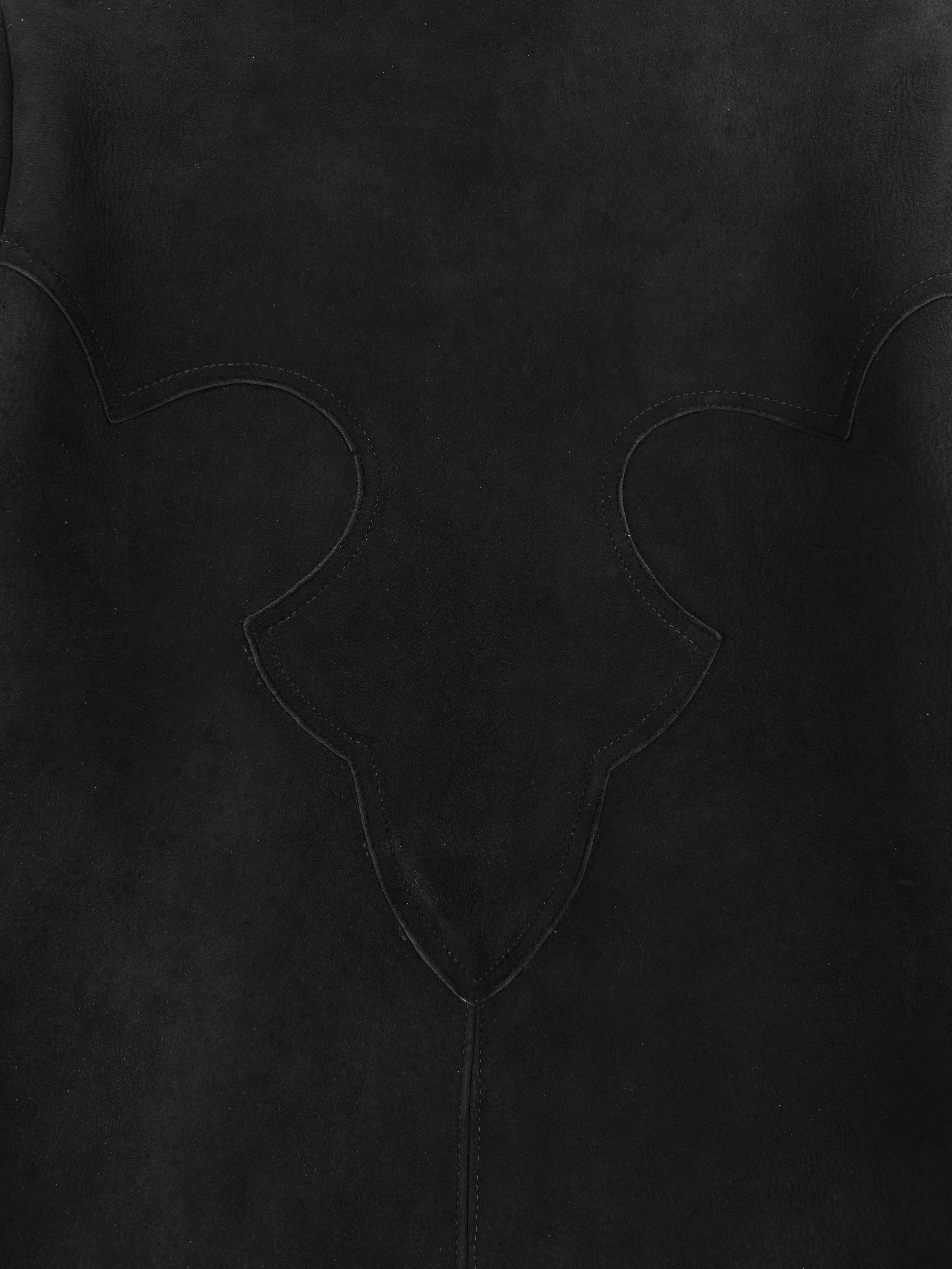 Chrome Hearts Shearling Lined Black Suede Talon Jacket