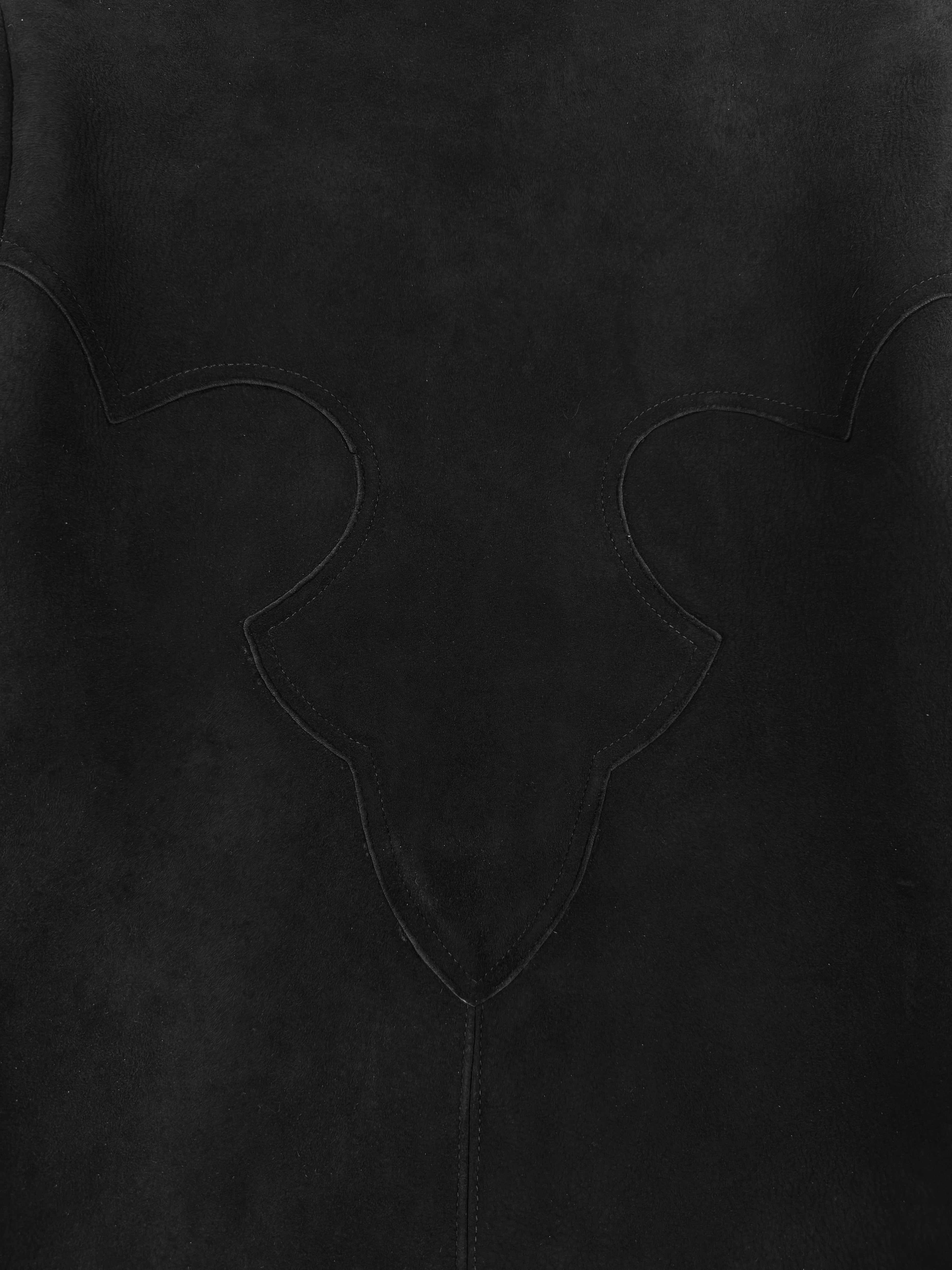 Chrome Hearts Shearling Lined Black Suede Talon Jacket