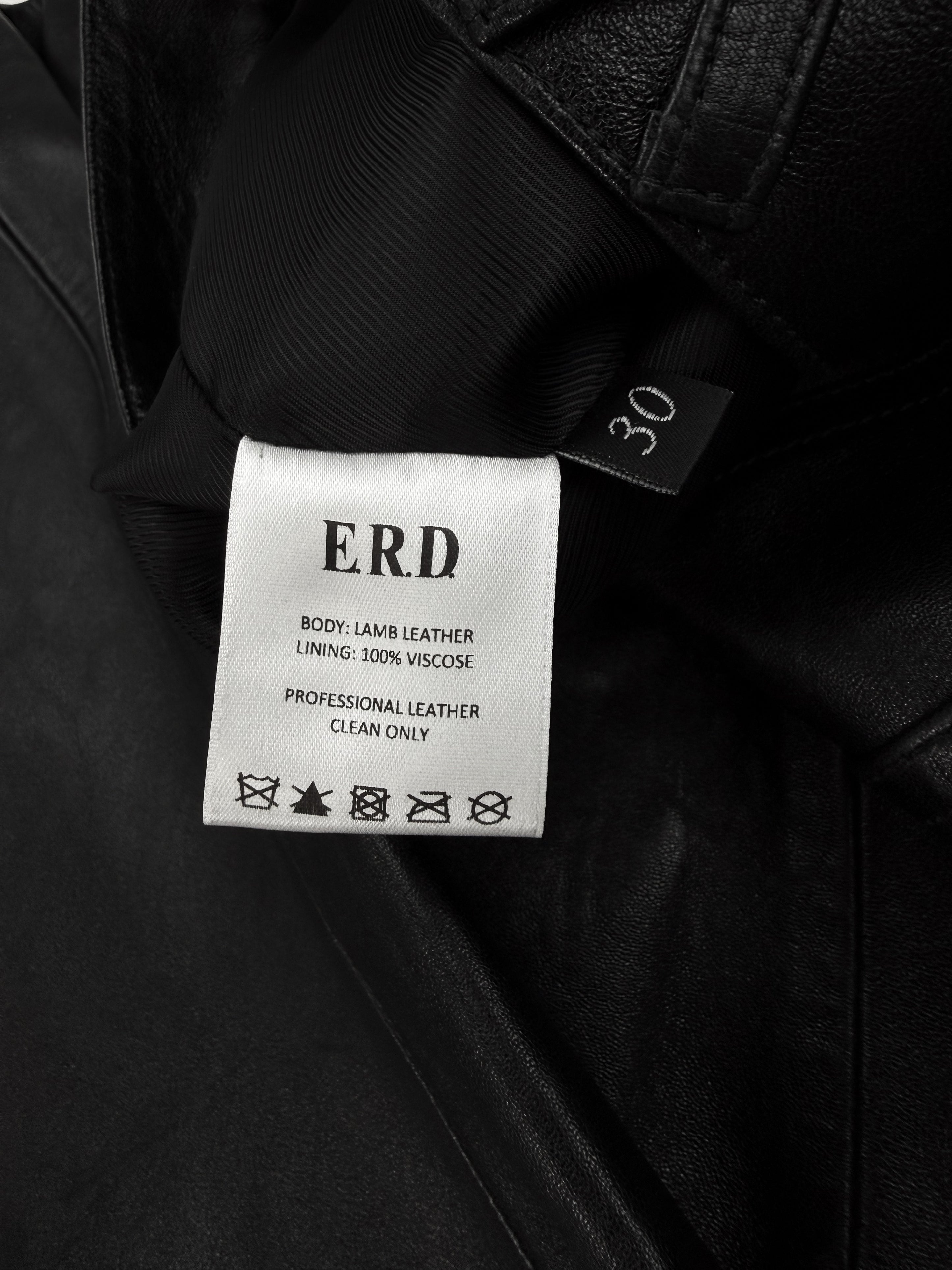 Enfants Riches Deprimes Flared Leather Blue Stitch Pants