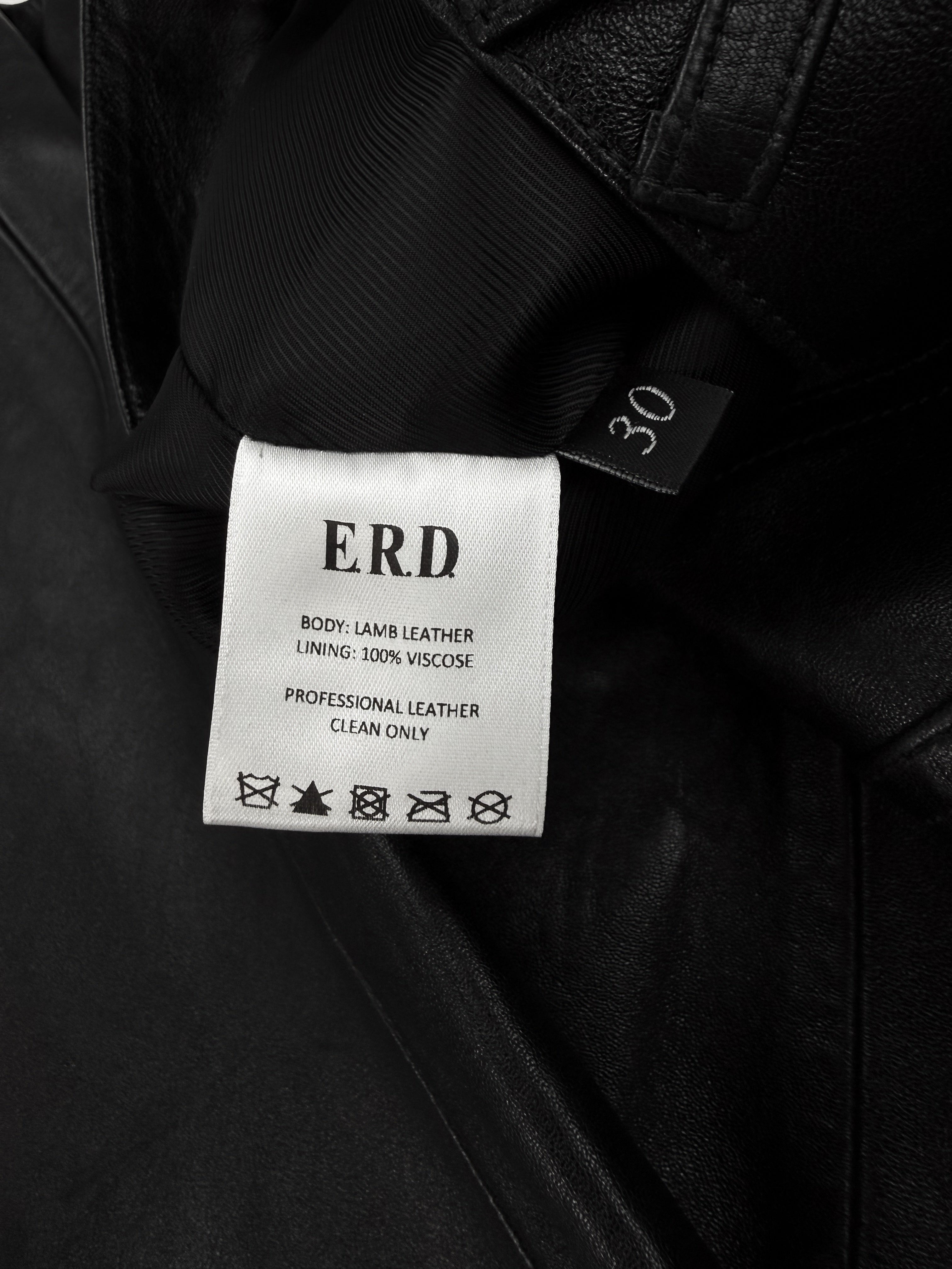 Enfants Riches Deprimes Flared Leather Blue Stitch Pants