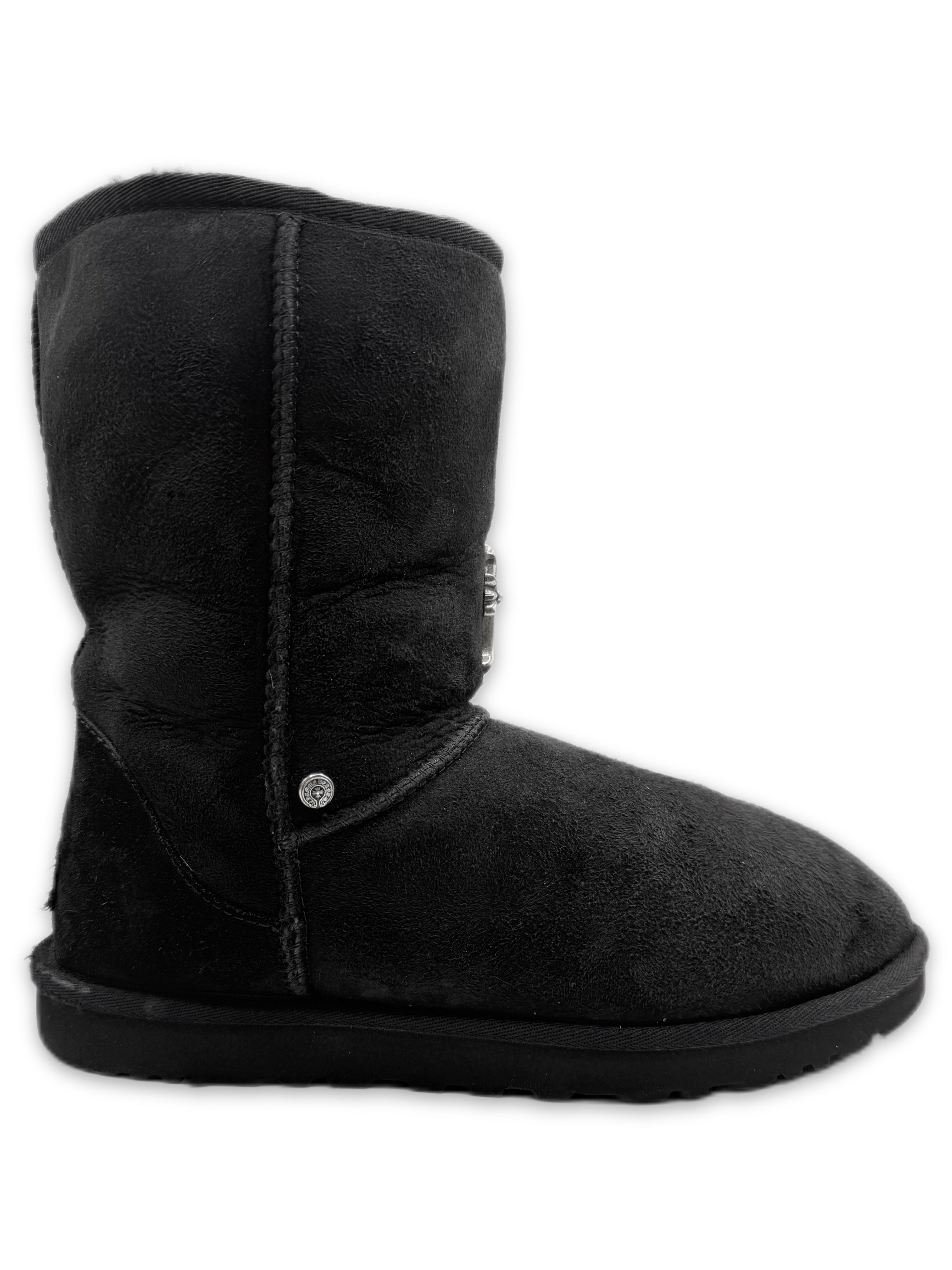 Chrome Hearts x Uggs Silver Cross Pendant .925 Silver Lined Boots