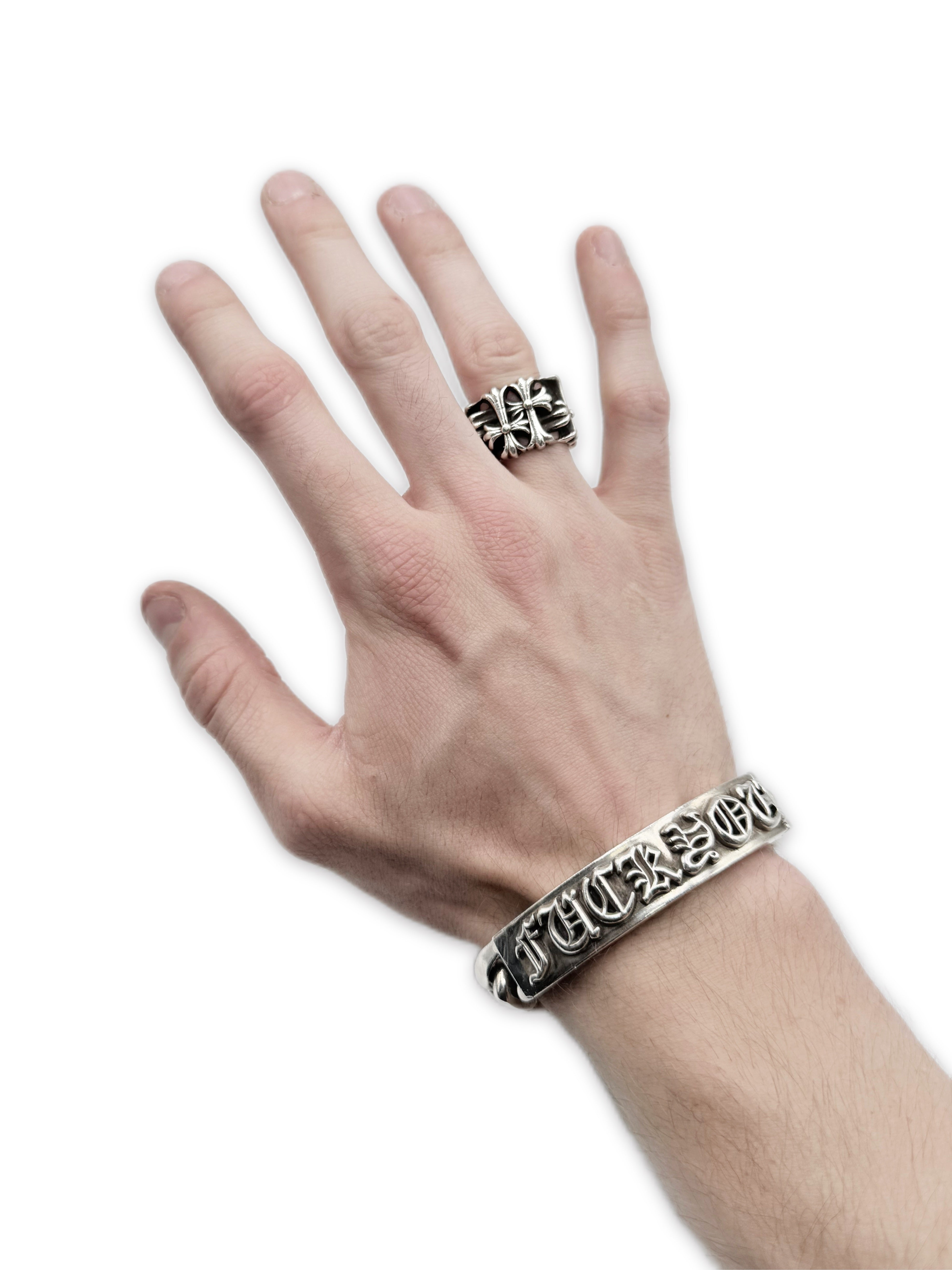 Chrome Hearts Square Cemetery Cross .925 Silver Ring