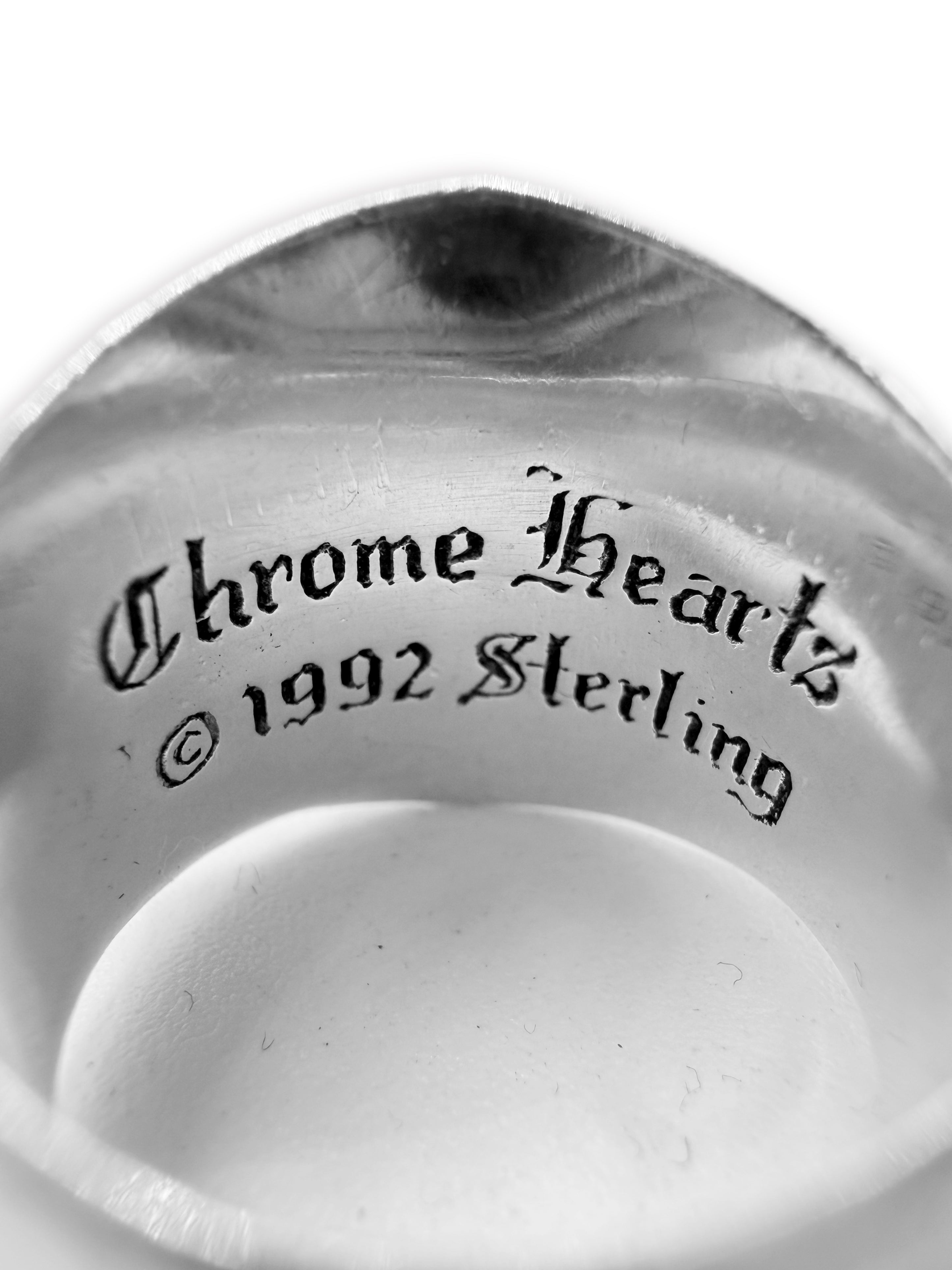 Chrome Hearts Keeper .925 Silver Etched Ring