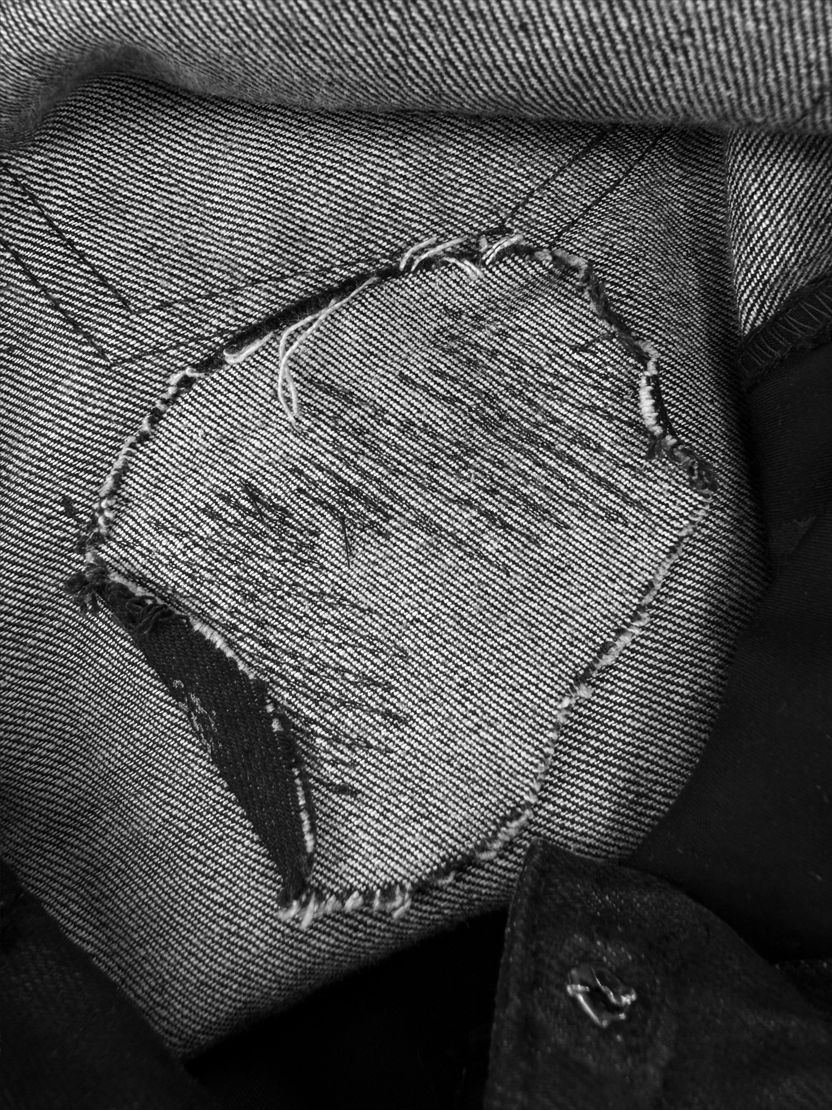 SS04 Dior Homme ‘Strip’ Unaltered Black Distressed Wax Denim Jeans