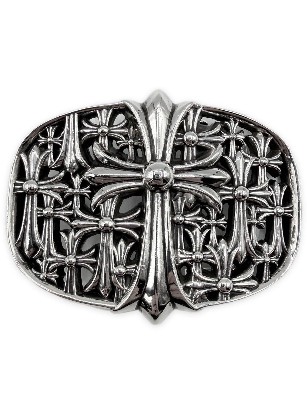 Chrome Hearts Cemetery Cross 1.5 in .925 Silver Belt Buckle
