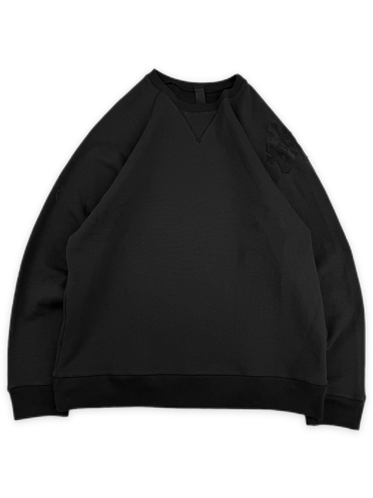 Chrome Hearts Triple Cross Patch Paper Jam Black Crewneck