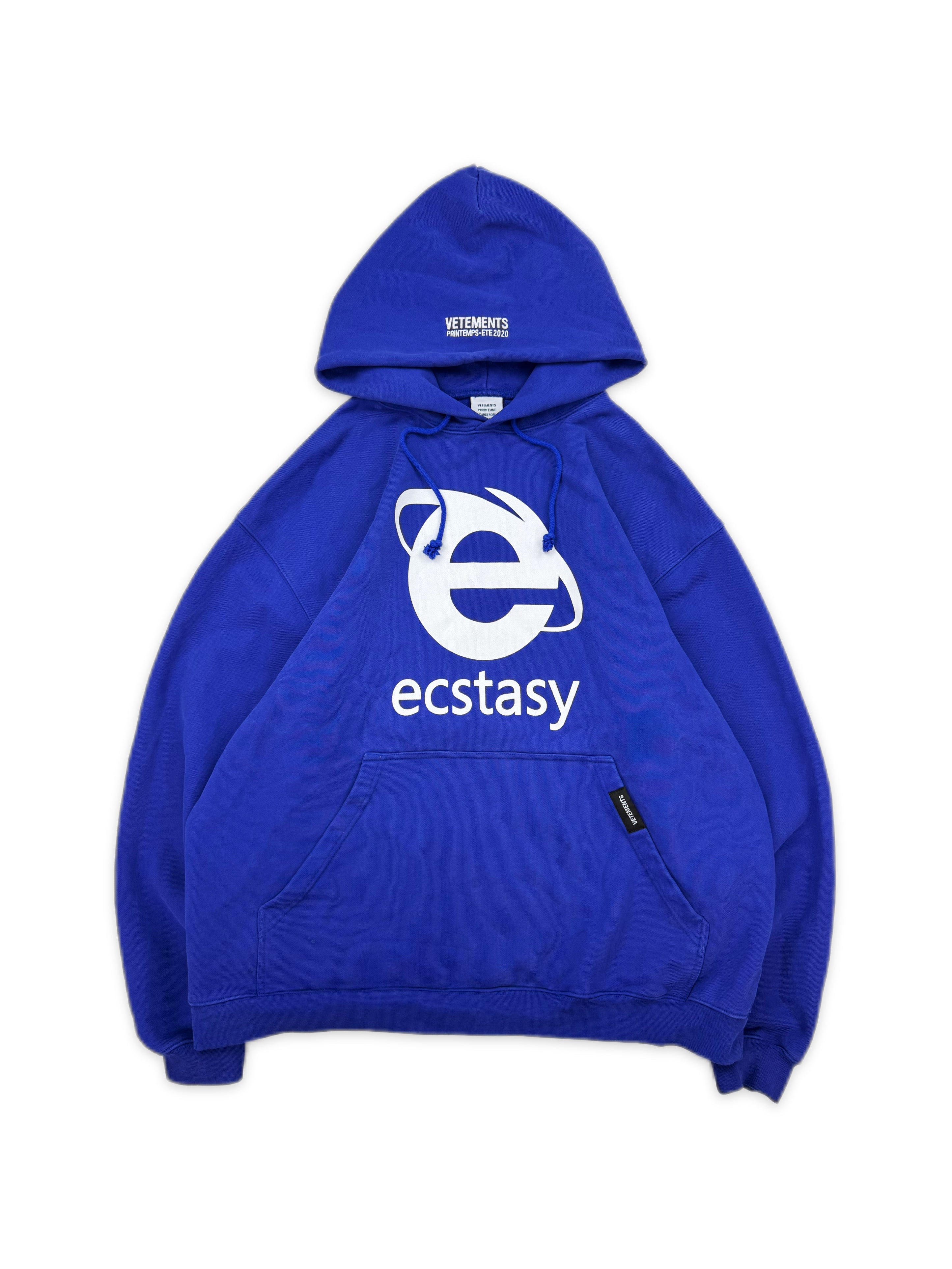 SS20 Vetements ‘Ecstasy’ Internet Explorer Blue Hoodie