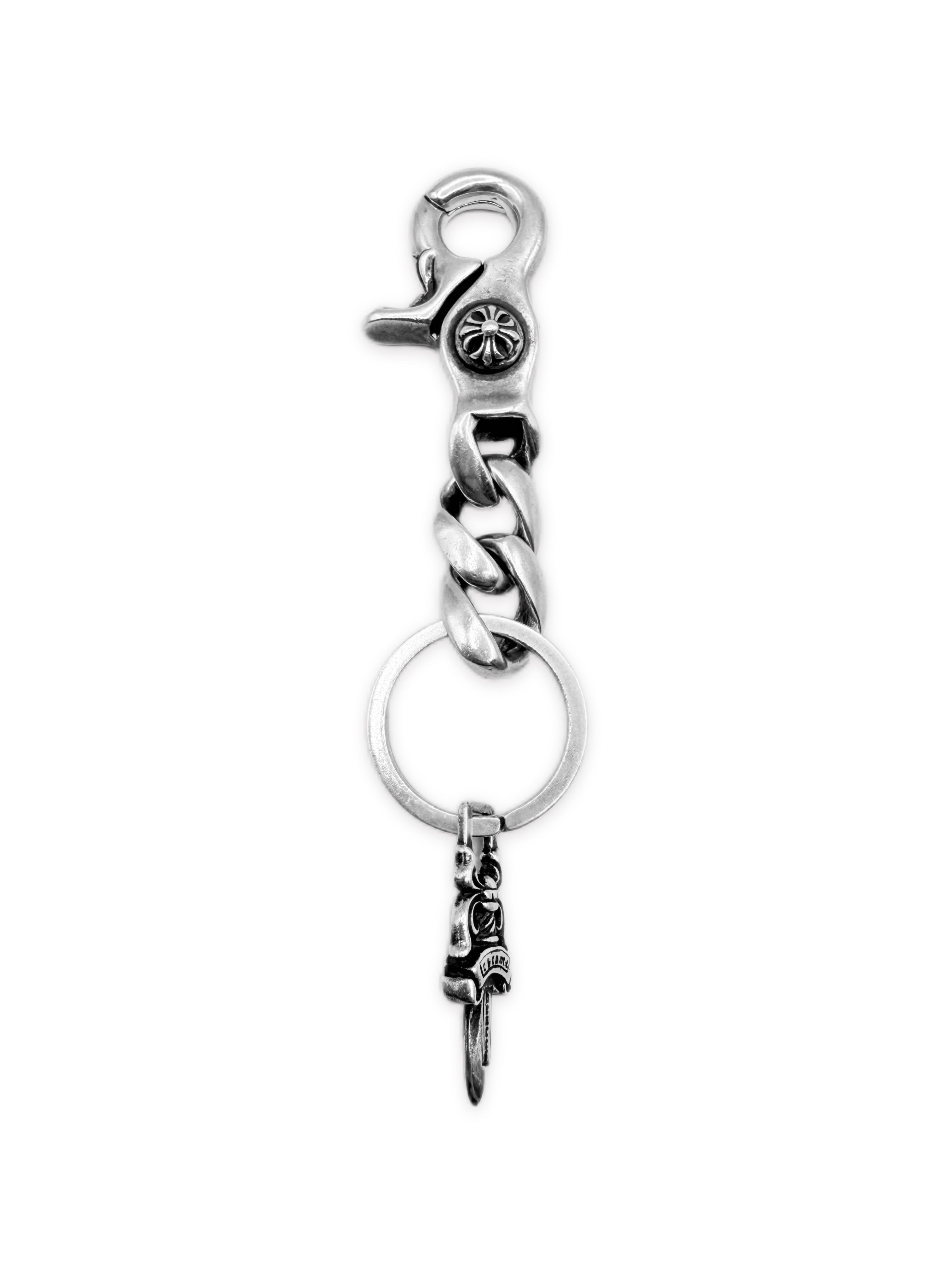 Chrome Hearts Dagger Lobster Clasp Cuban Link .925 Silver Keychain