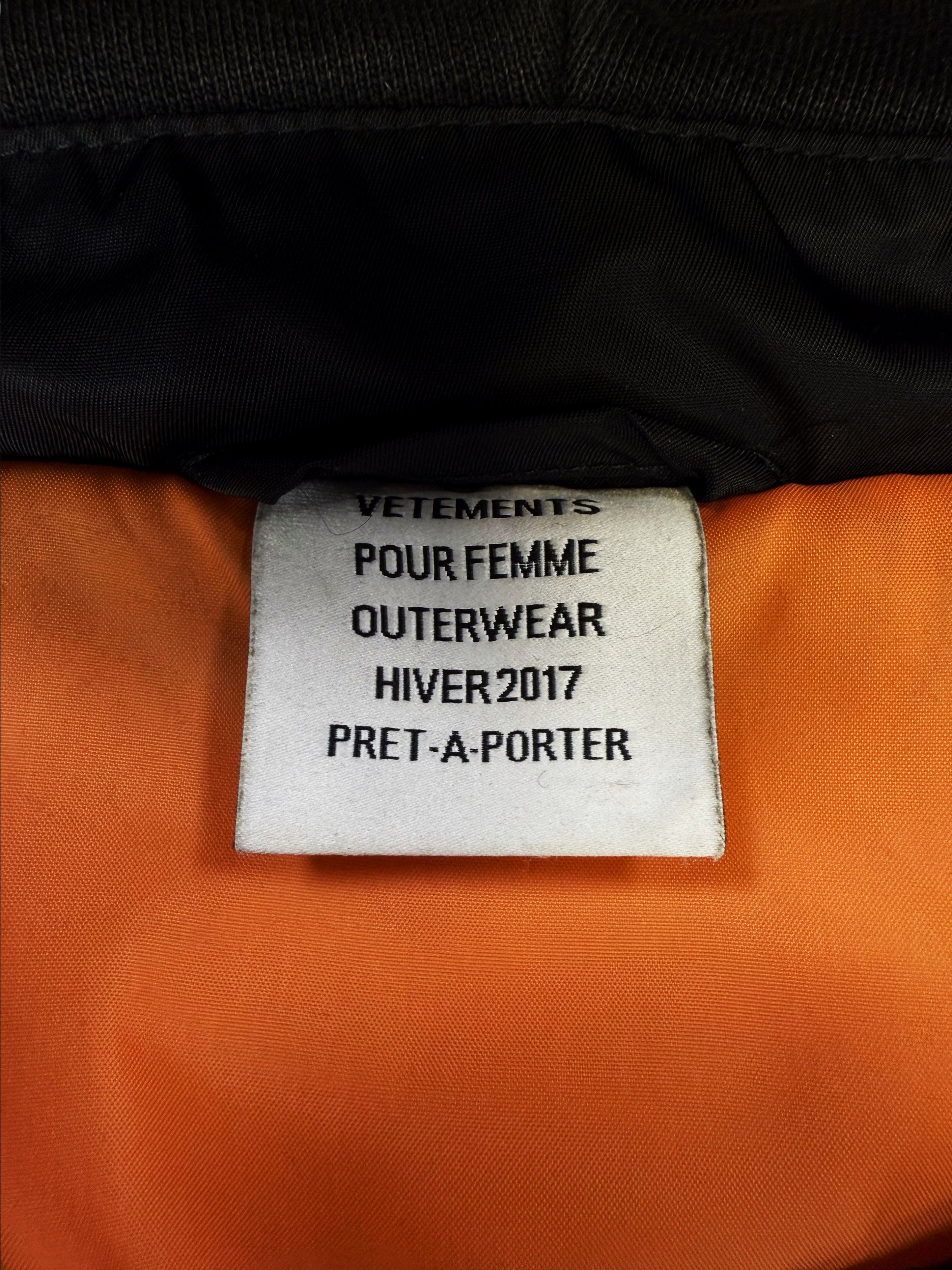 AW17 Vetements Femme ‘Total Fucking Darkness’ Pentagram Bomber Jacket