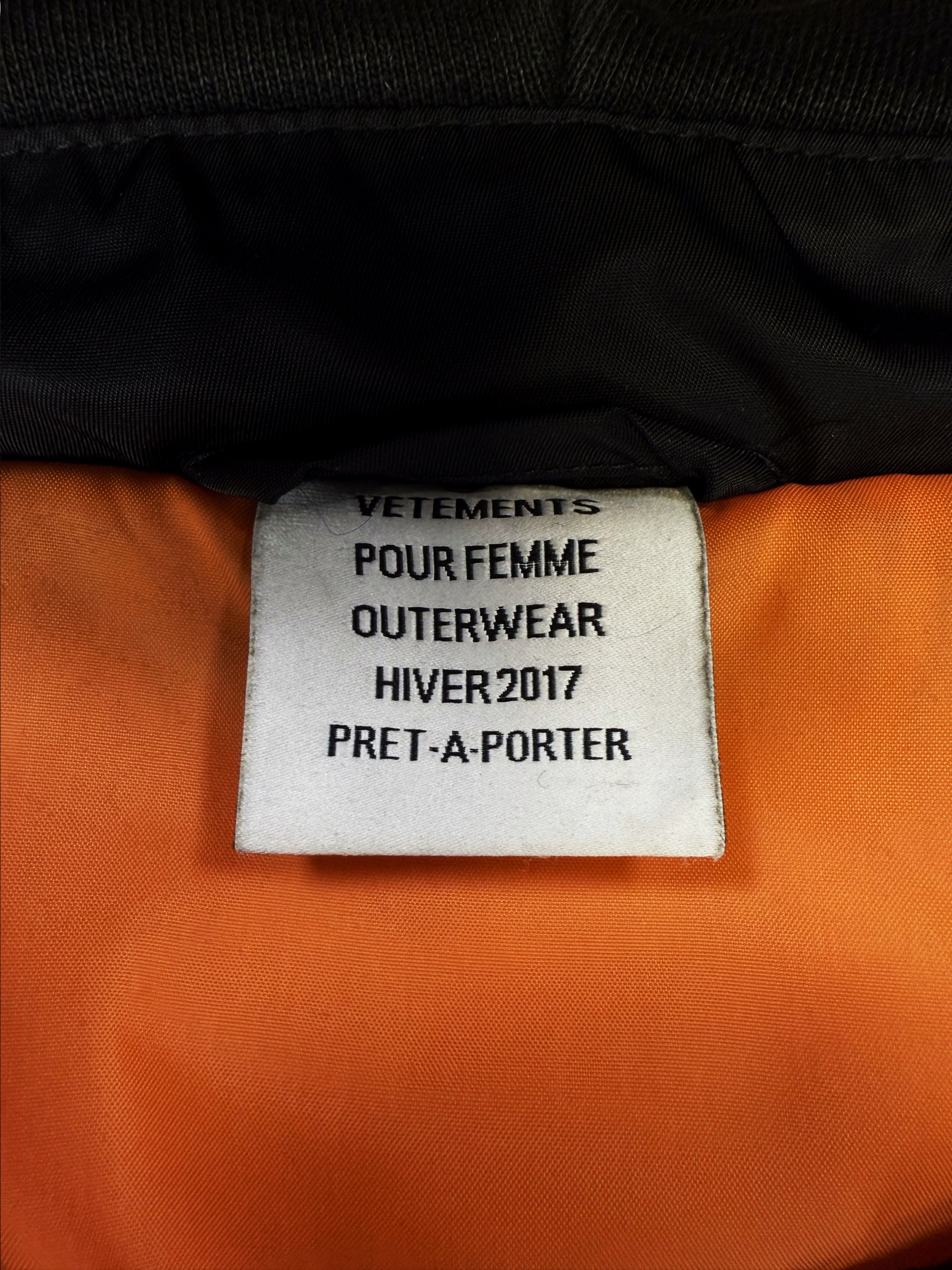 AW17 Vetements Femme ‘Total Fucking Darkness’ Pentagram Bomber Jacket
